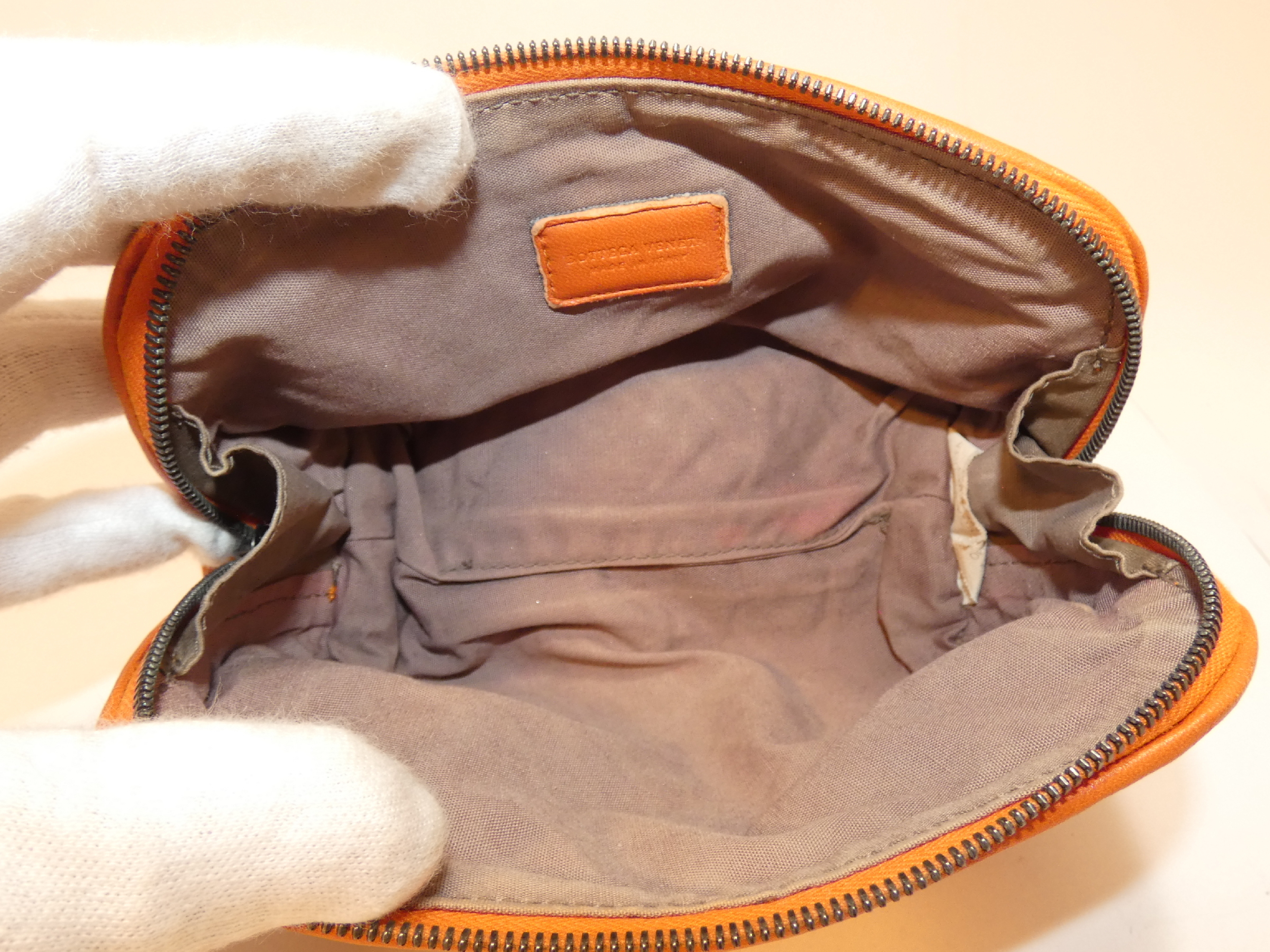 Intrecciato Leather Pouch — view 7