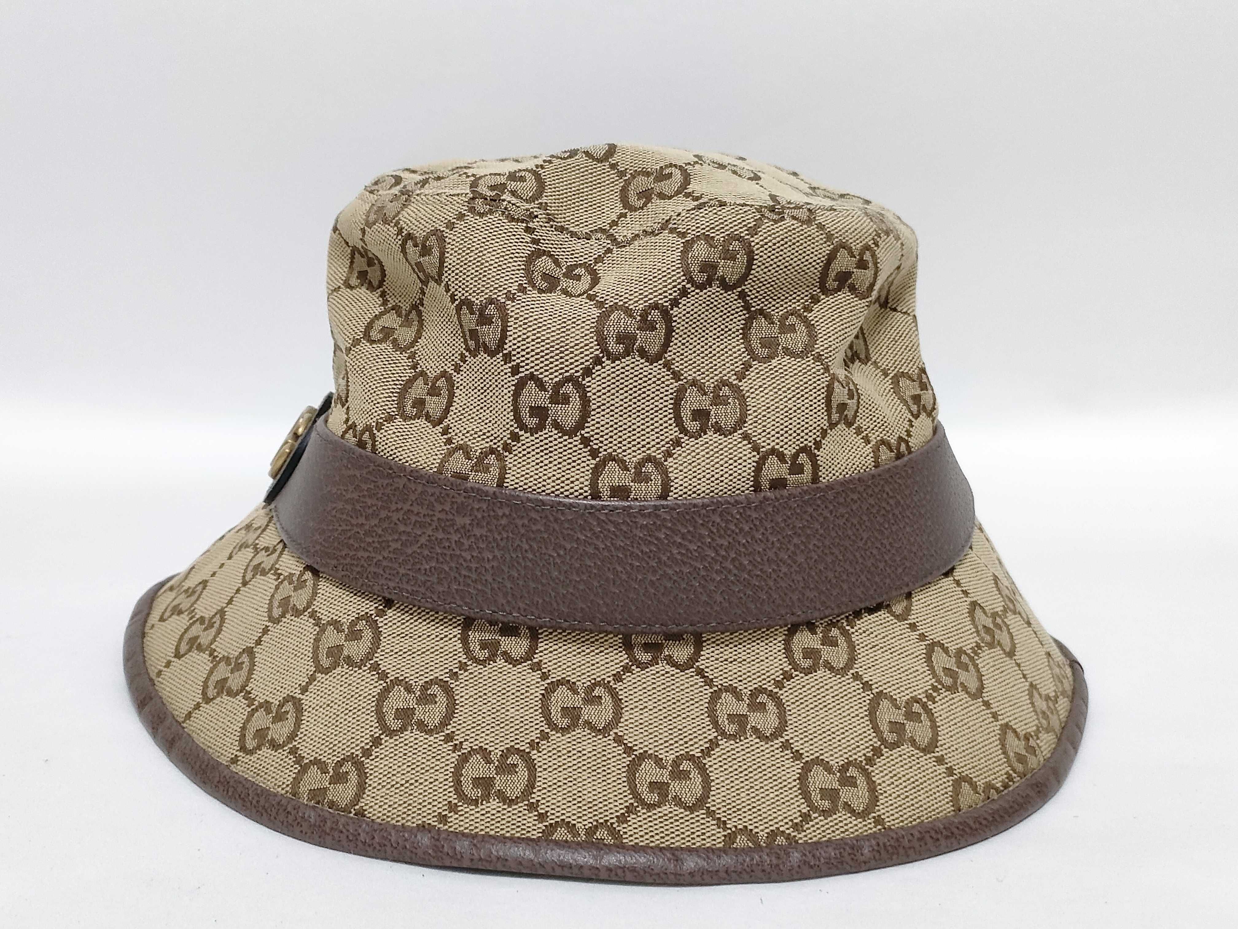 GG Canvas Gucci GG Marmont Bucket Hat Beige Other Accessories — view 3