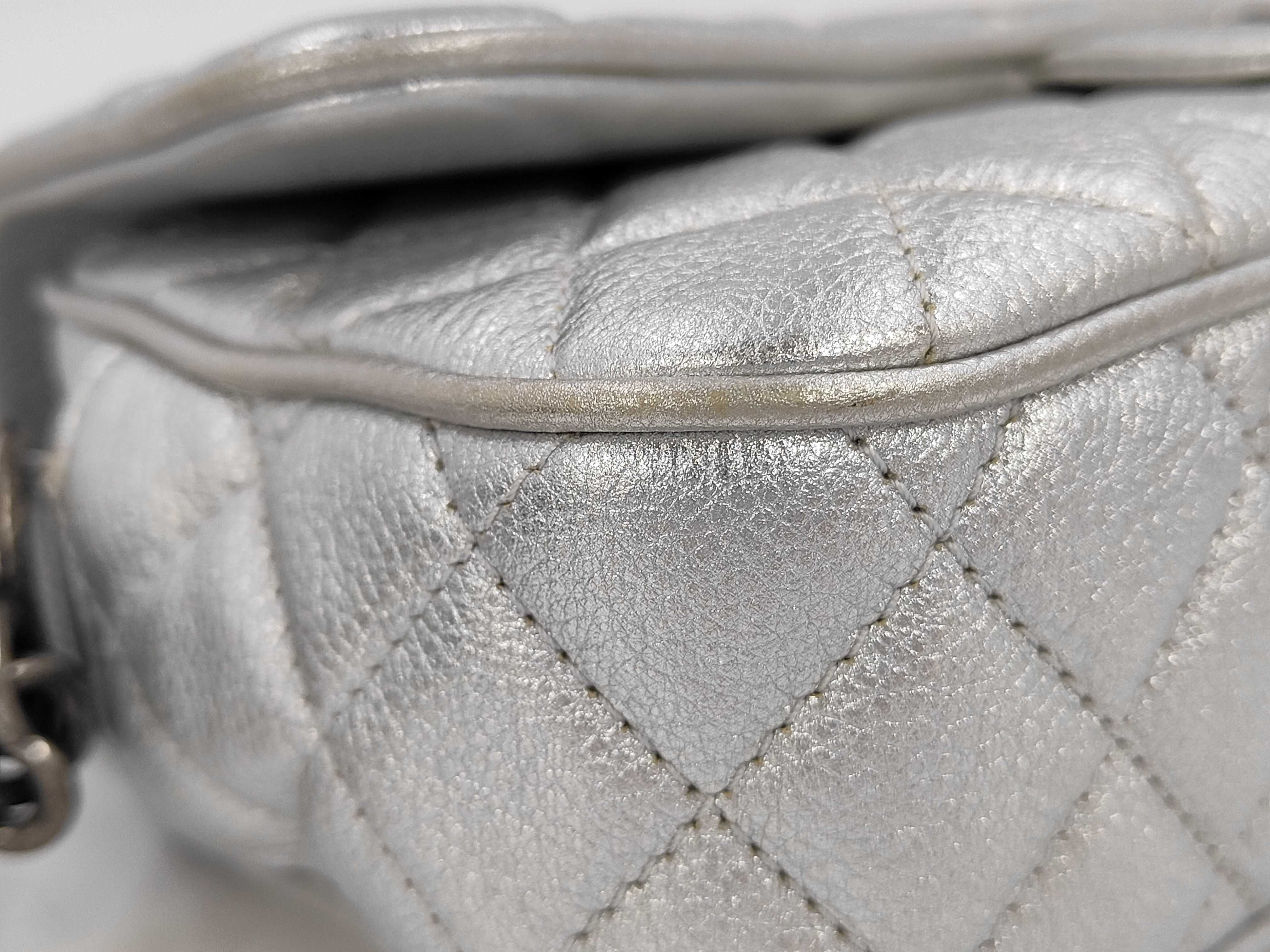Matelassé Silver Coco Chain Shoulder Bag — view 6