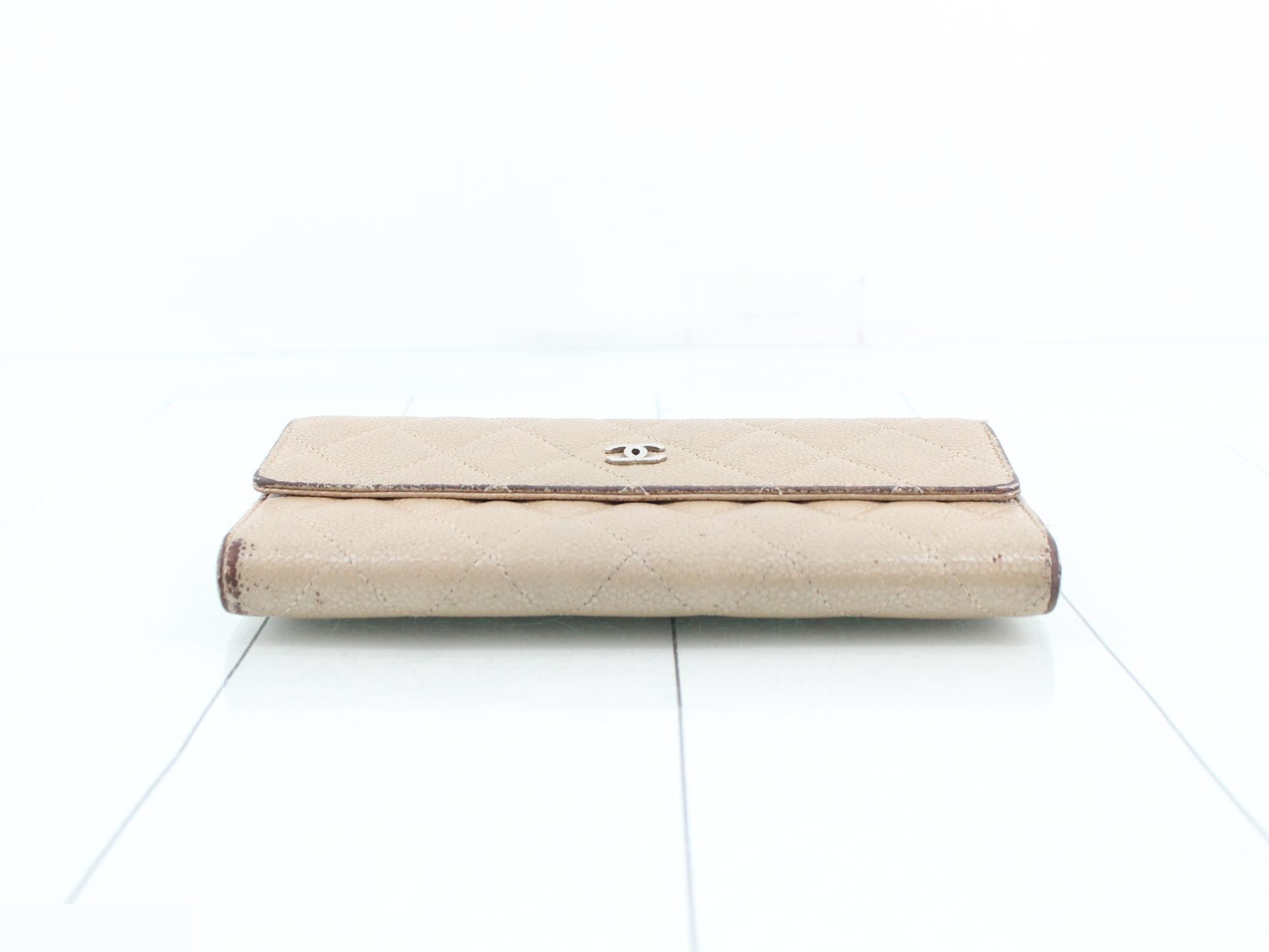 Matelassé Caviar Long Wallet — view 3
