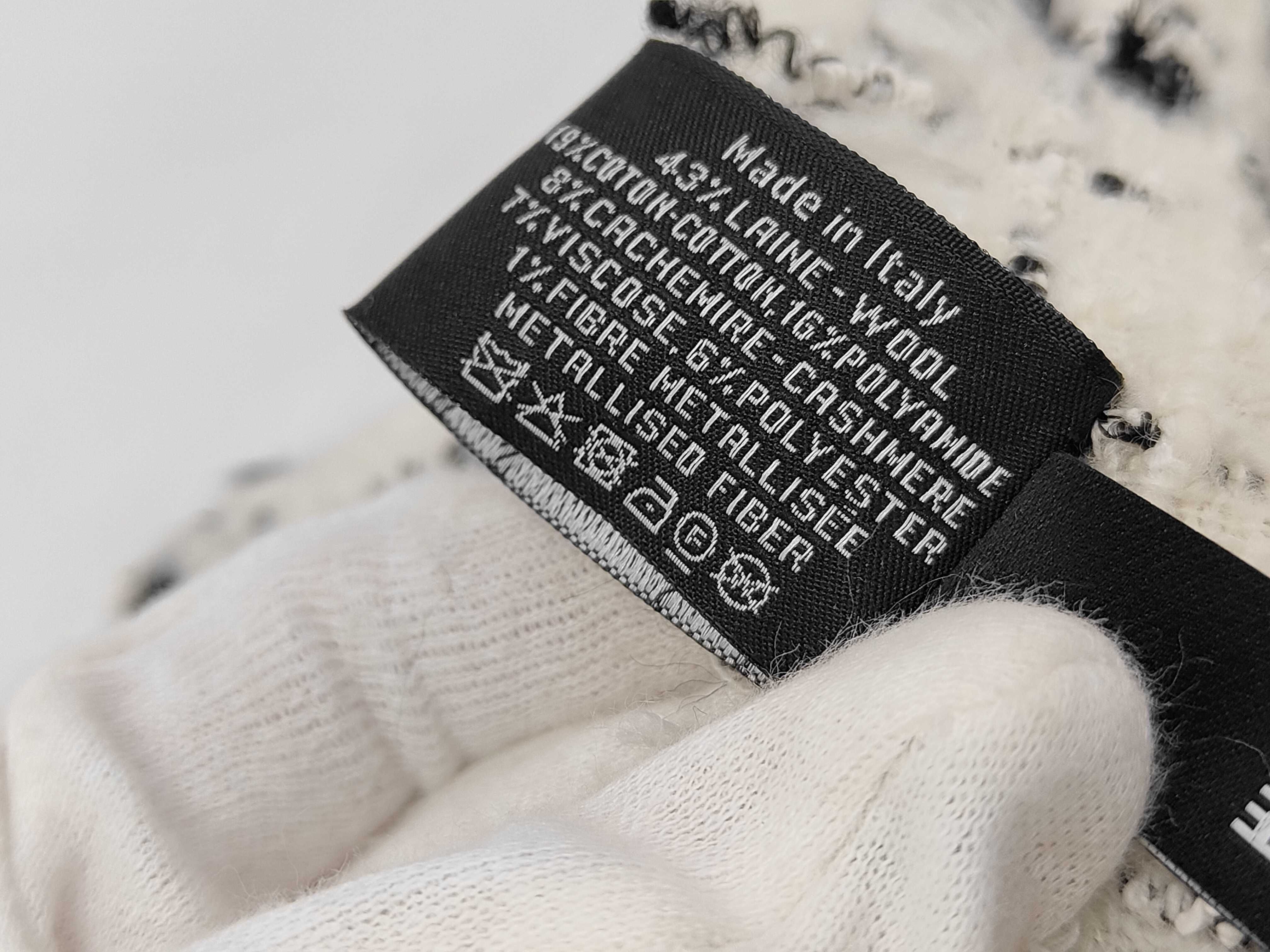 Coco Mark Scarf, Wool x Cotton x Cashmere, White, Other Accessories — view 7