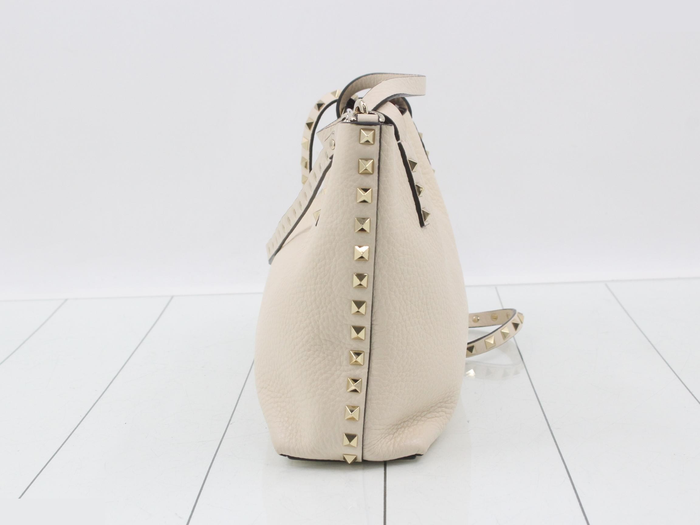 2-way bag, ivory leather, studs — view 3
