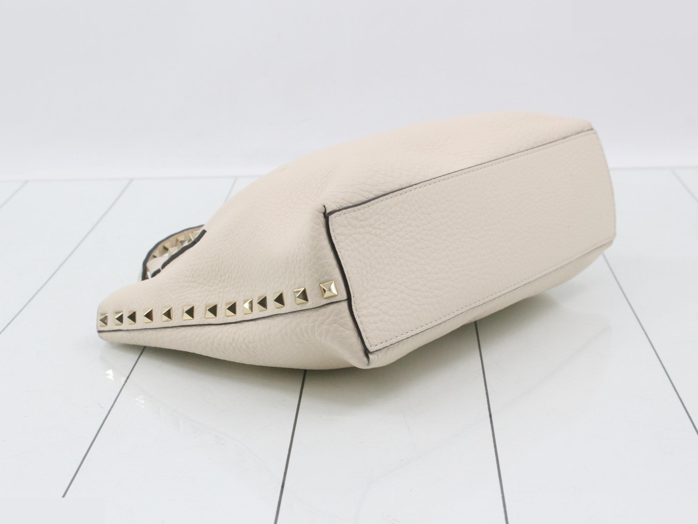 2-way bag, ivory leather, studs — view 5