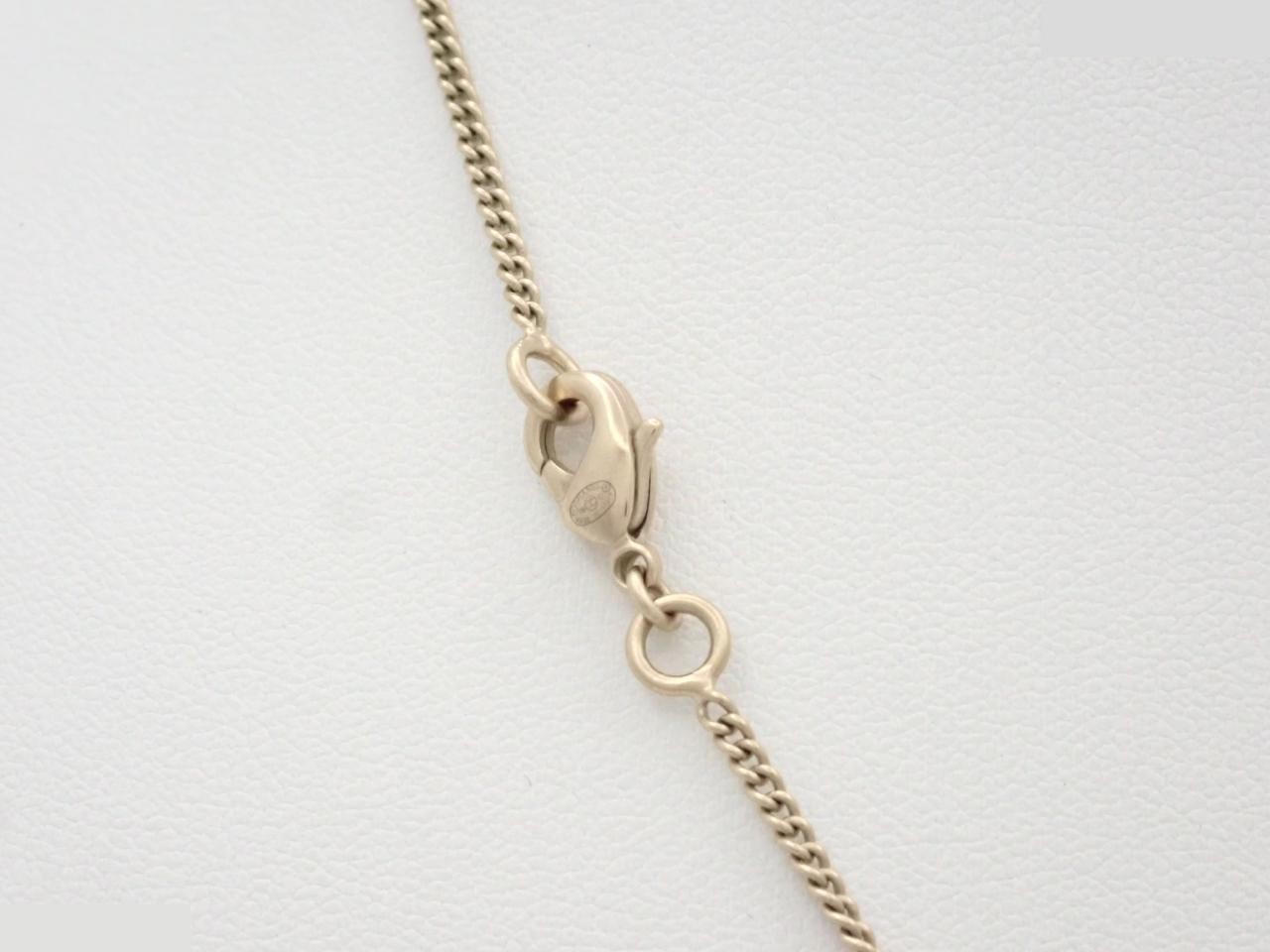 Necklace with rhinestones, gold, chain approximately 42cm long. — view 2