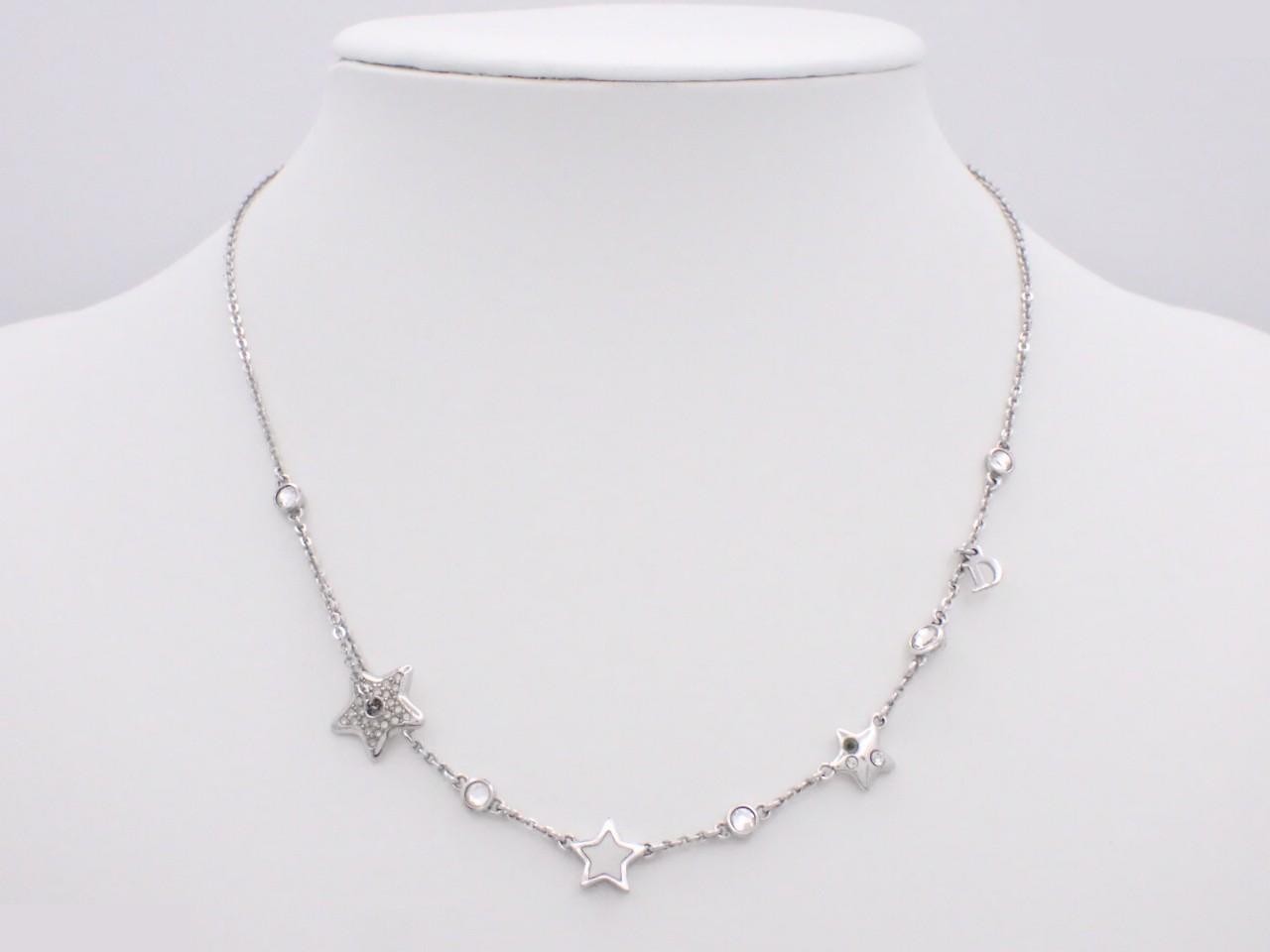 Rhinestone necklace, chain approximately 47cm — view 3