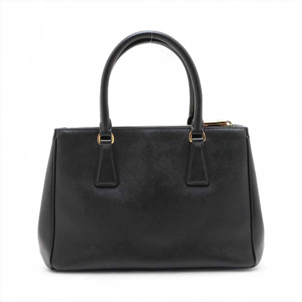 Saffiano Galleria Leather 2-Way Handbag, Black — view 2