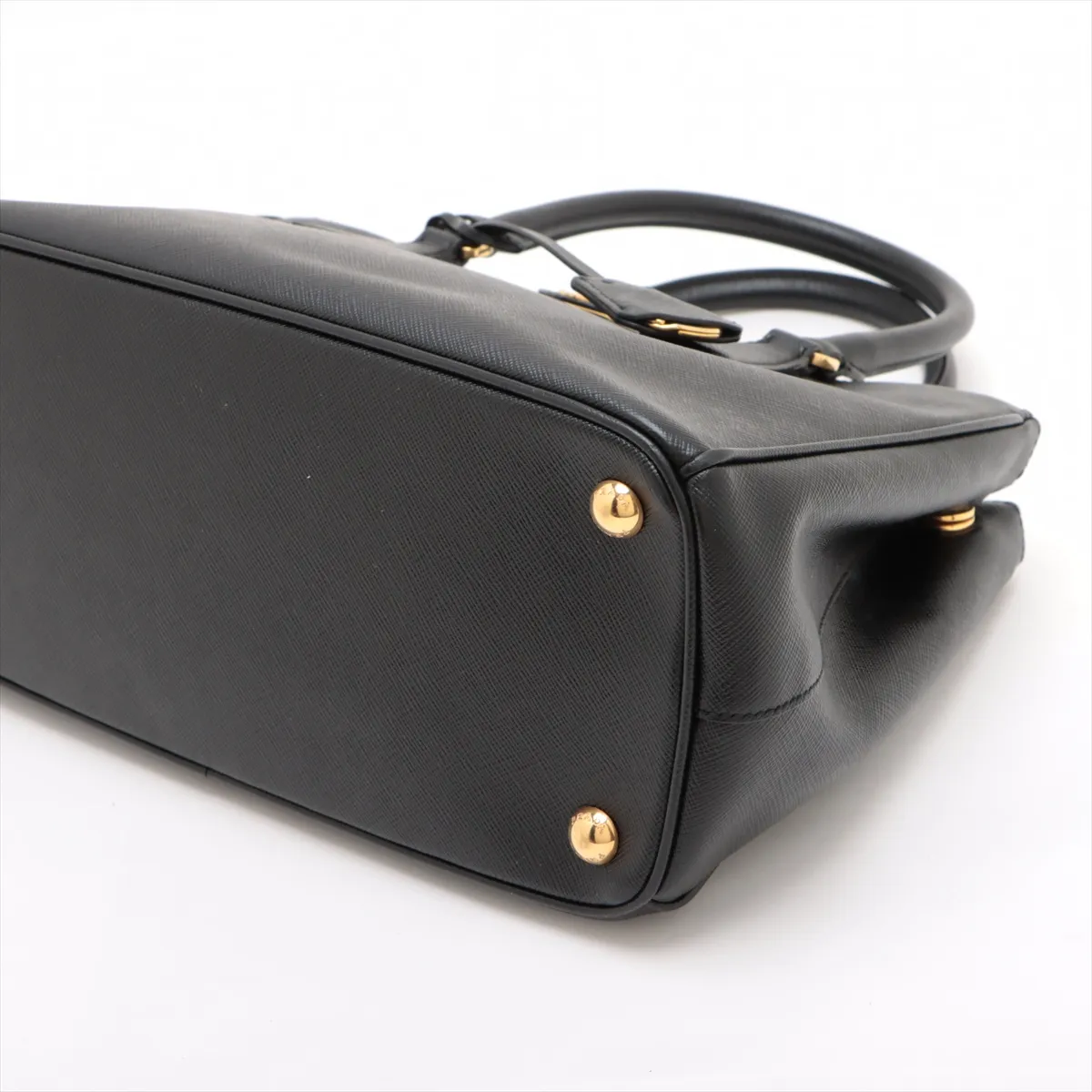 Saffiano Galleria Leather 2-Way Handbag, Black — view 3