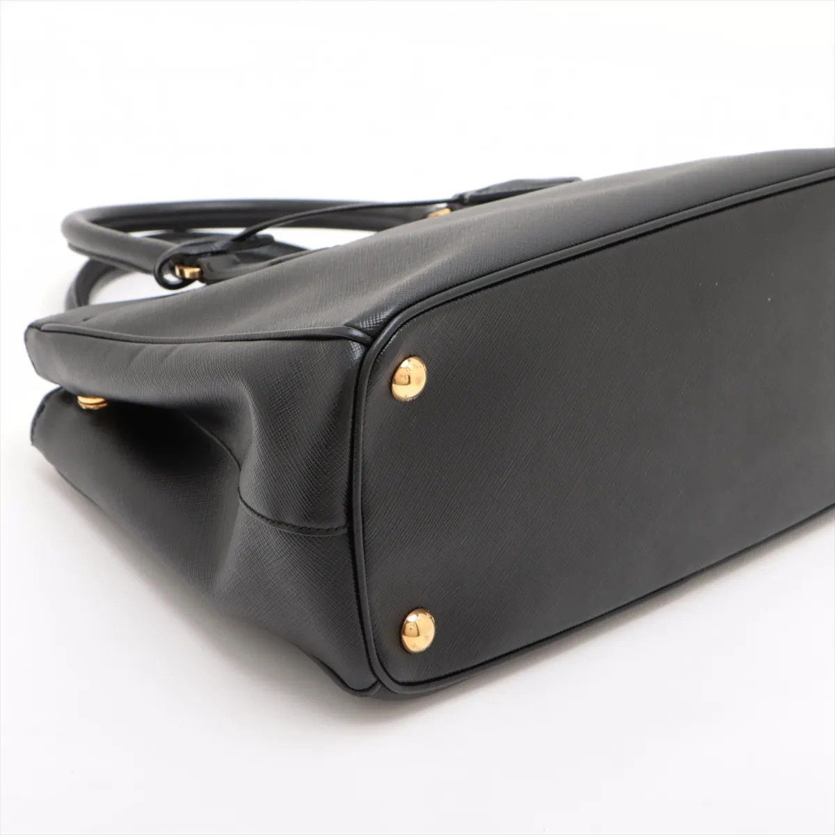 Saffiano Galleria Leather 2-Way Handbag, Black — view 4
