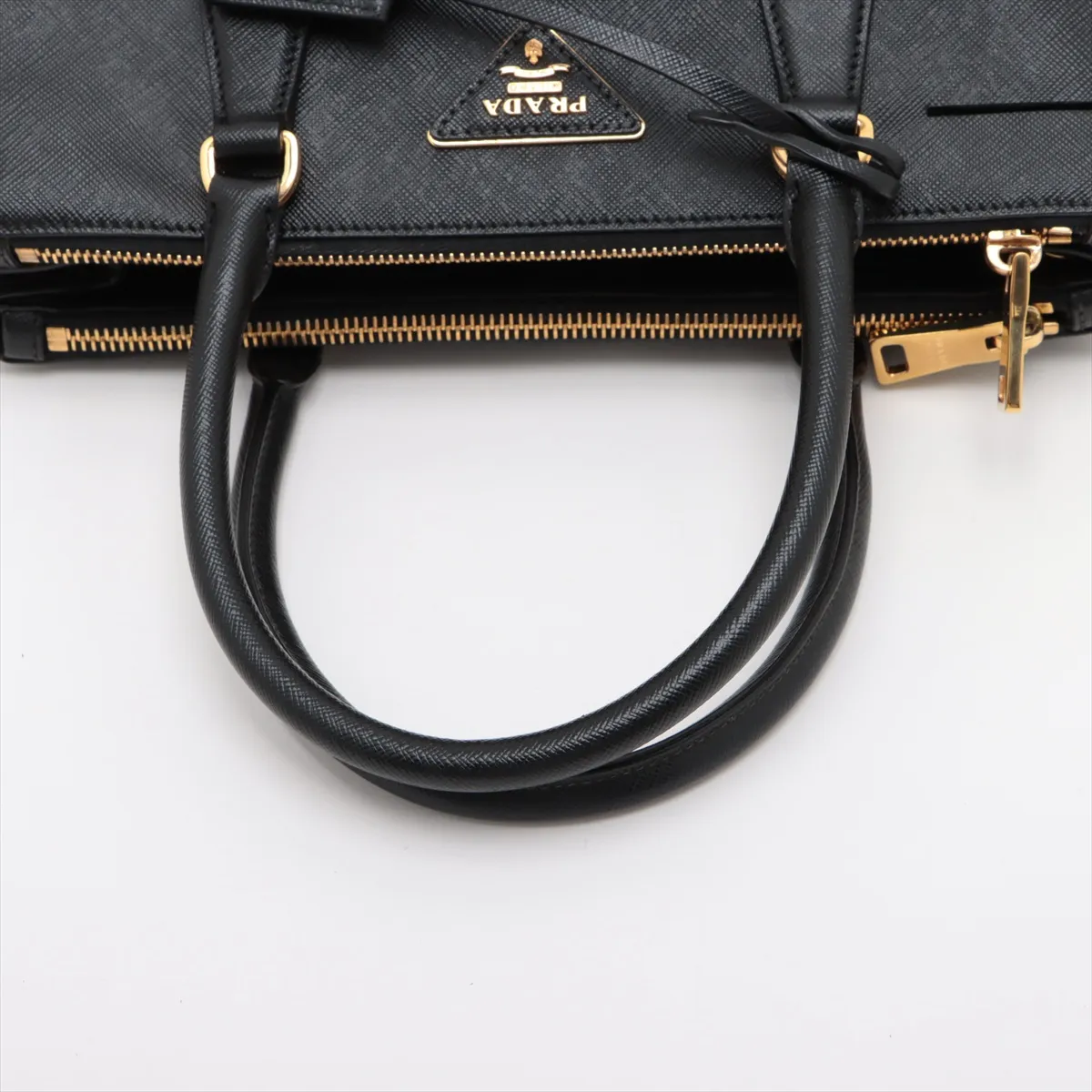 Saffiano Galleria Leather 2-Way Handbag, Black — view 5