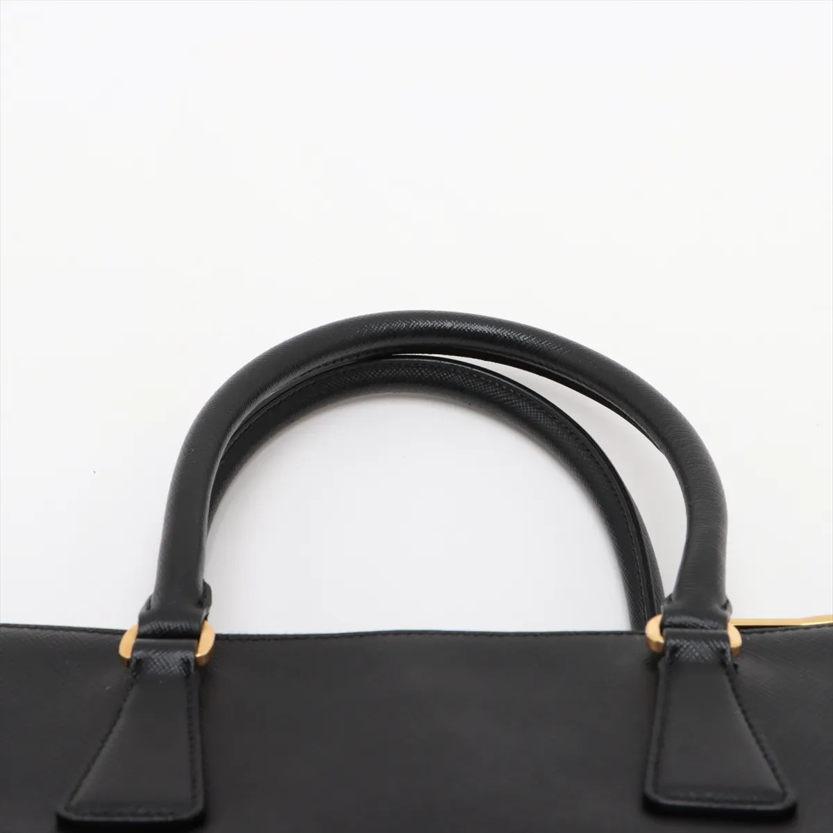 Saffiano Galleria Leather 2-Way Handbag, Black — view 6
