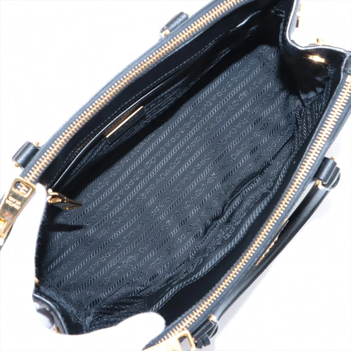 Saffiano Galleria Leather 2-Way Handbag, Black — view 8