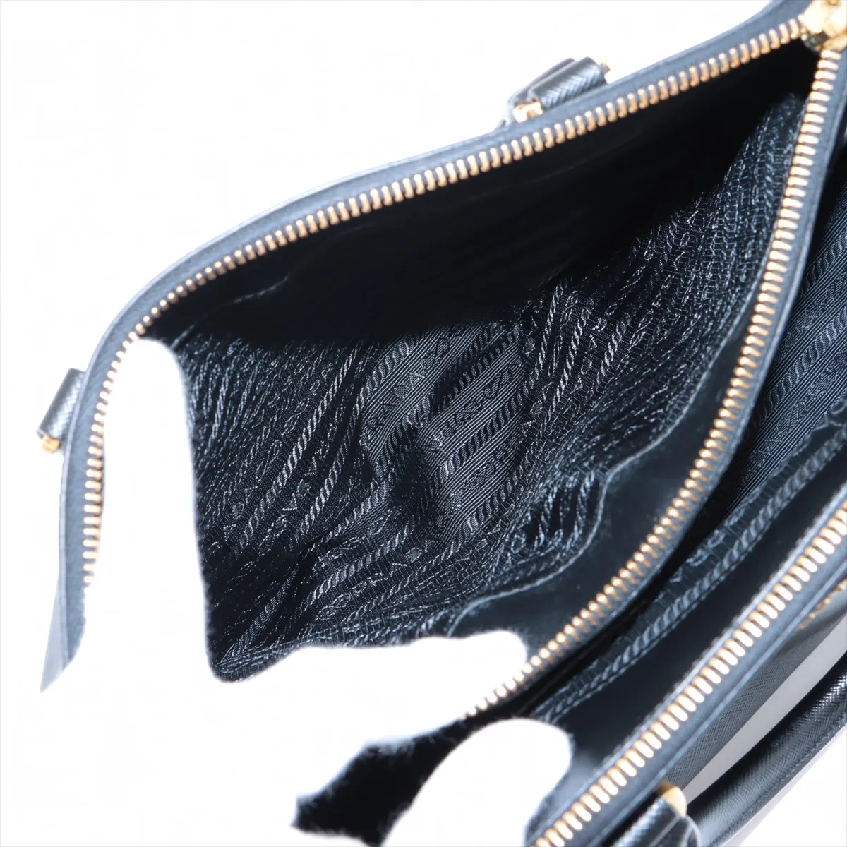Saffiano Galleria Leather 2-Way Handbag, Black — view 9