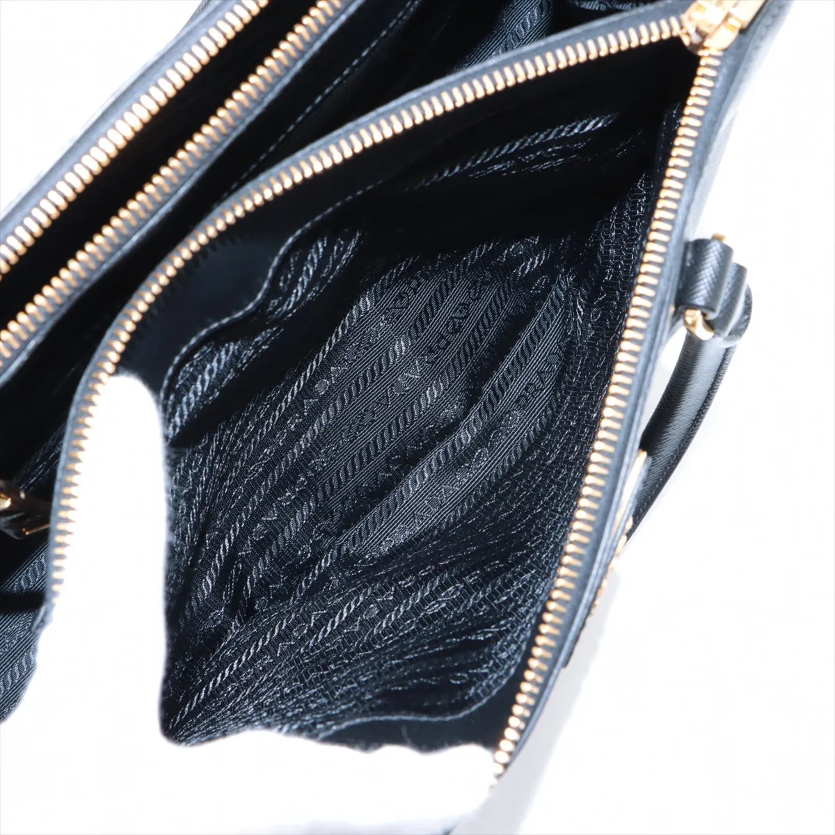 Saffiano Galleria Leather 2-Way Handbag, Black — view 10