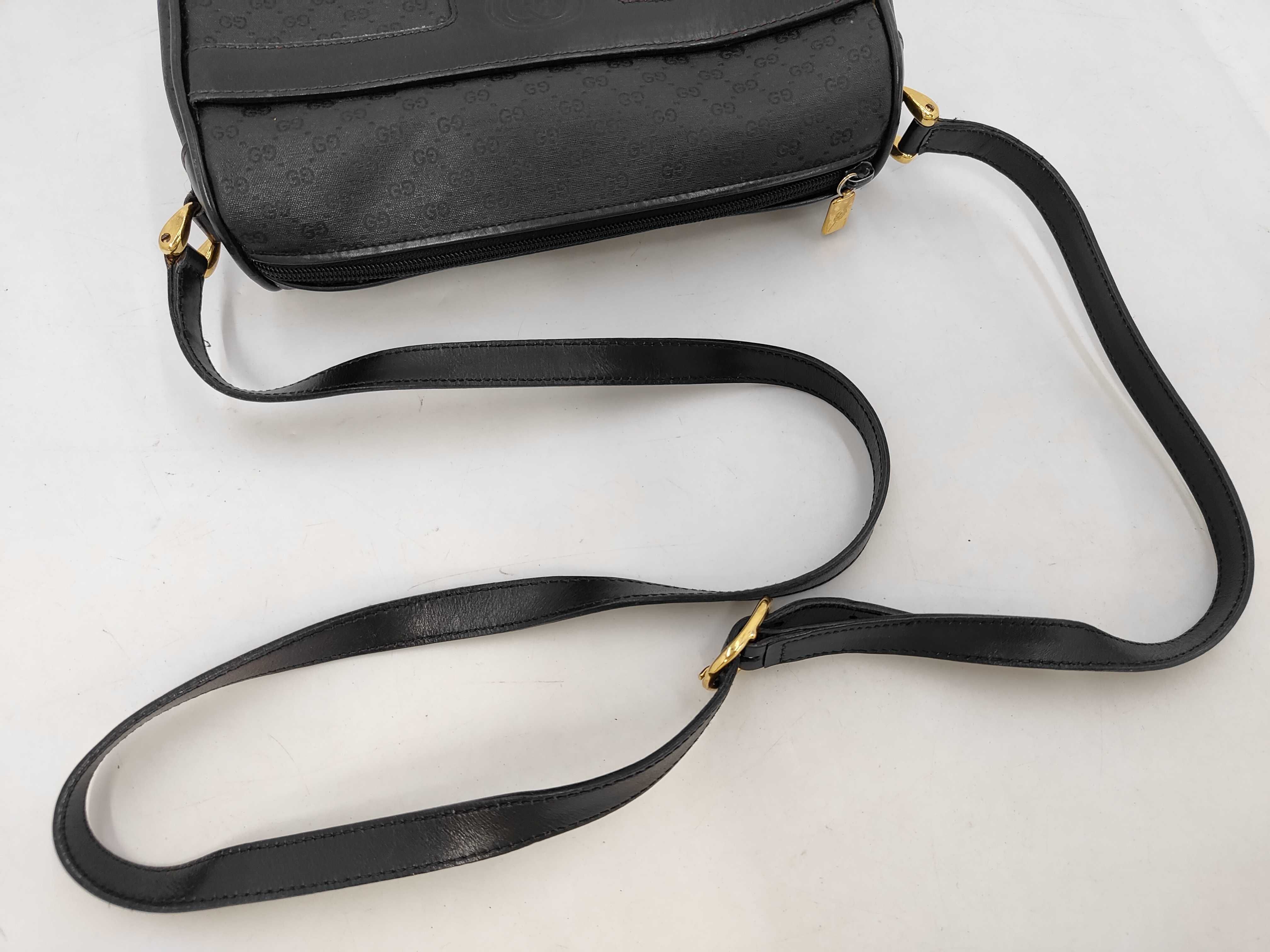 Old Gucci Shoulder Bag PVC x Leather Black *Interior peeling Shoulder bag — view 5