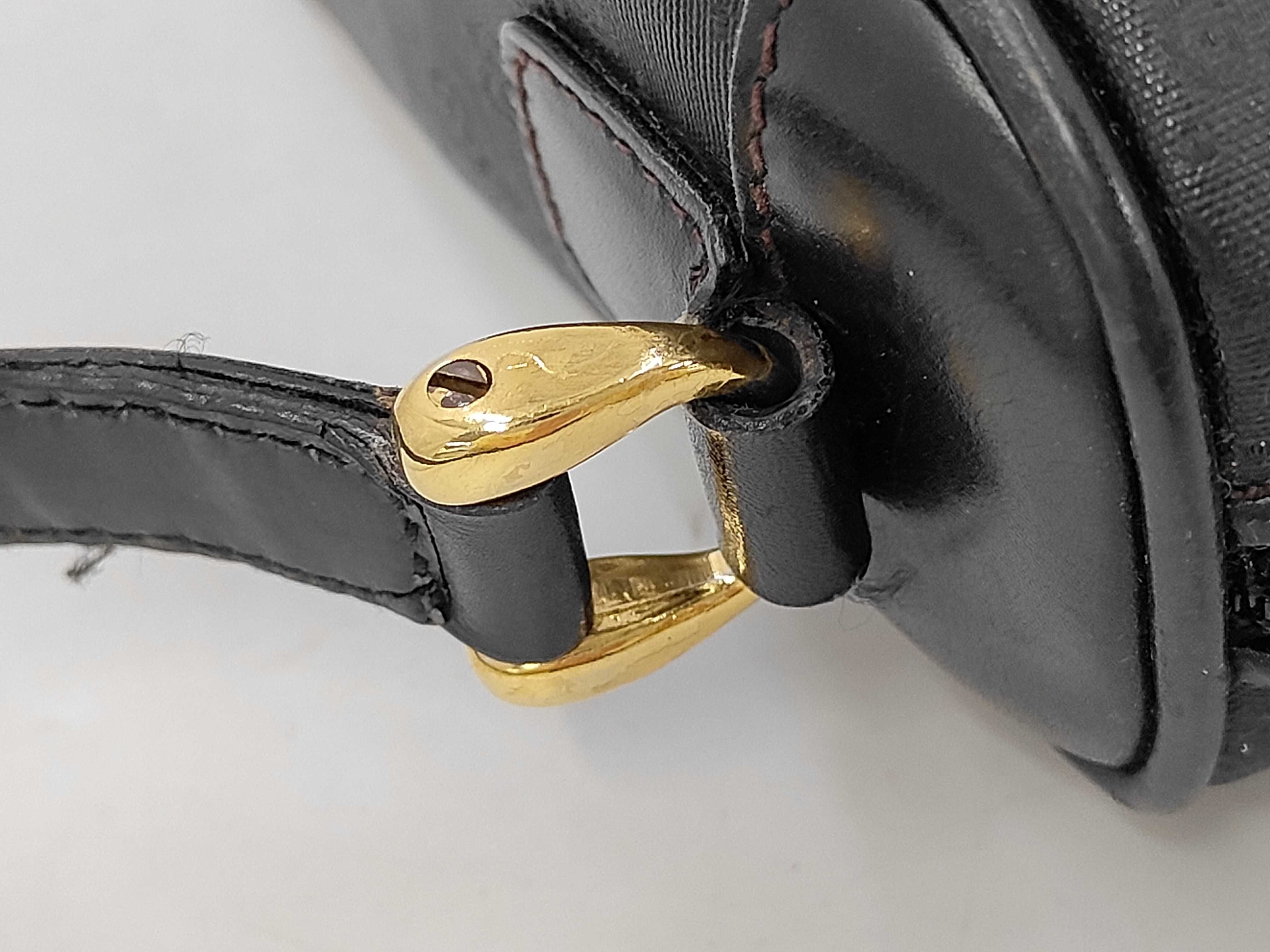 Old Gucci Shoulder Bag PVC x Leather Black *Interior peeling Shoulder bag — view 7
