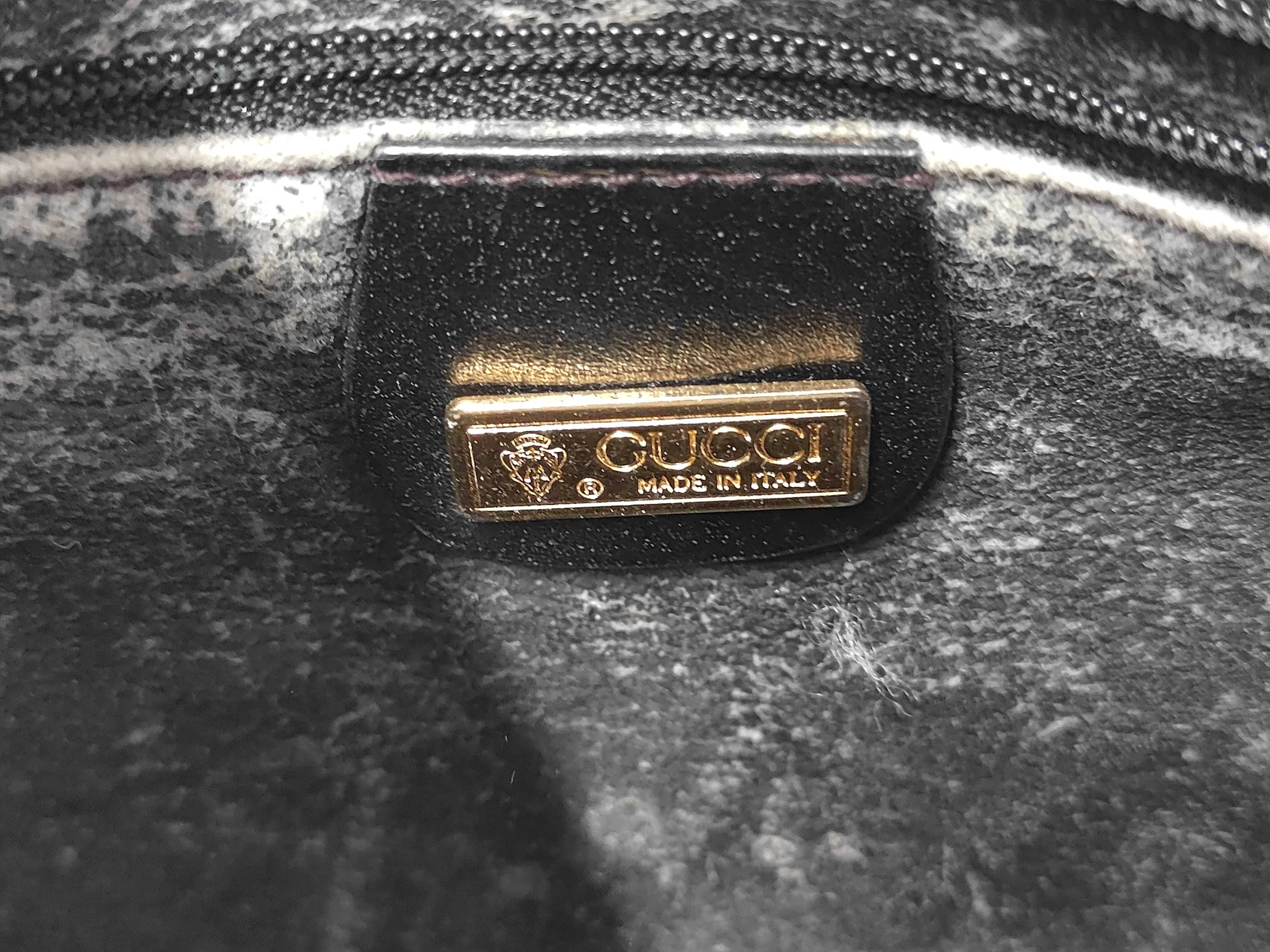 Old Gucci Shoulder Bag PVC x Leather Black *Interior peeling Shoulder bag — view 10