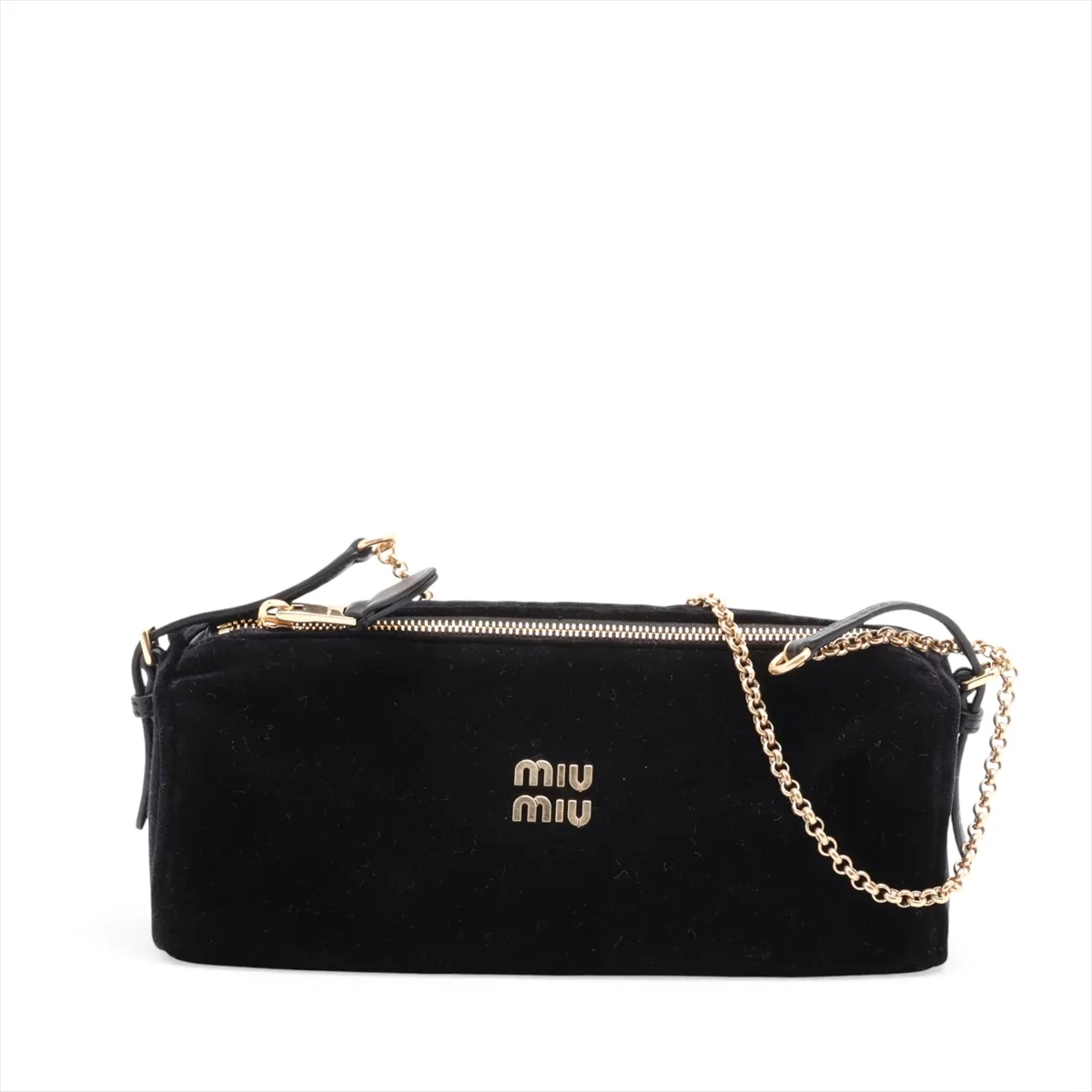 Velvet Shoulder Bag, Black