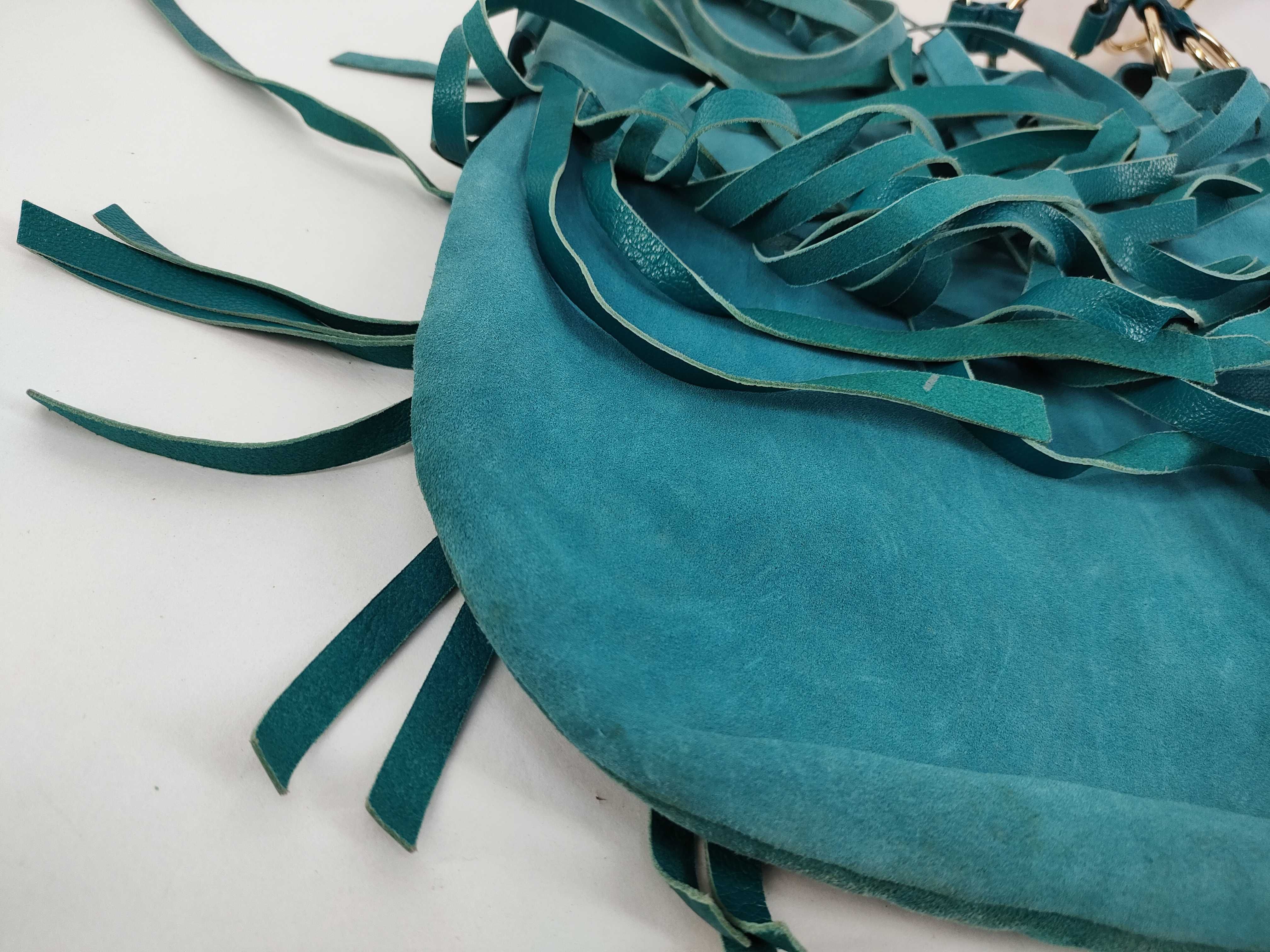Saint Tropez Suede Shoulder Bag with Fringe by Rive Gauche — view 6
