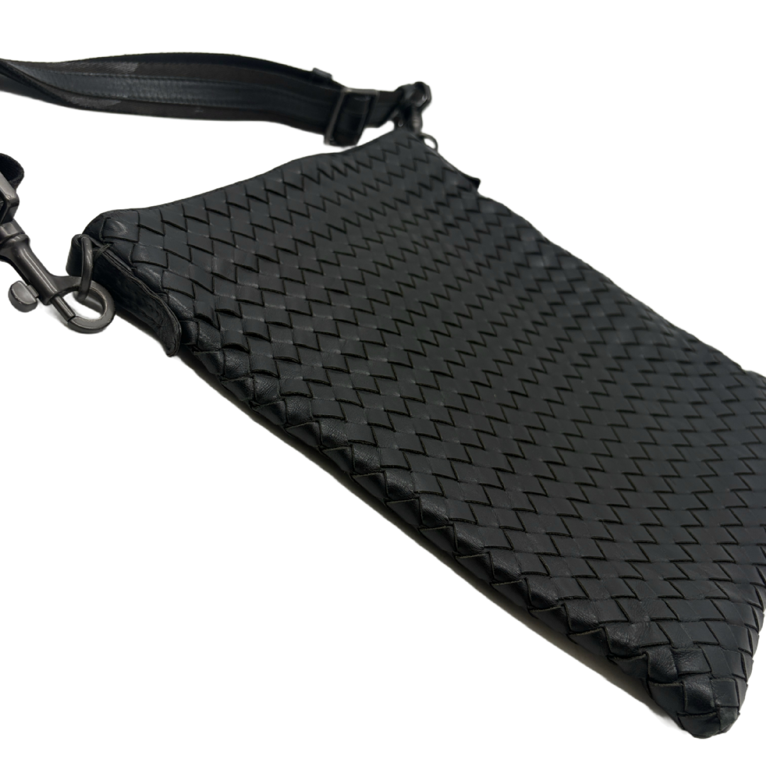 Intrecciato Woven Leather Shoulder Bag — view 3
