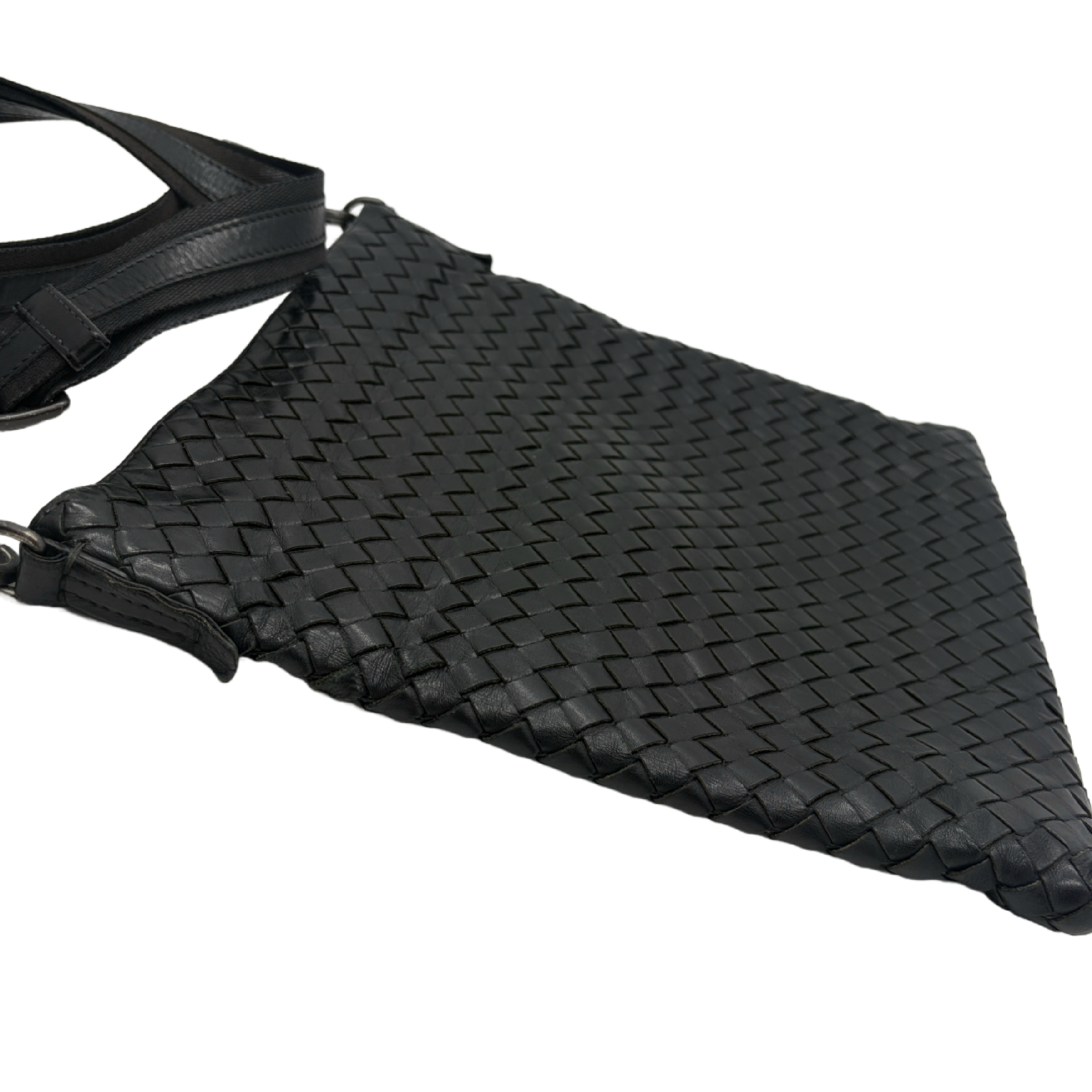 Intrecciato Woven Leather Shoulder Bag — view 4