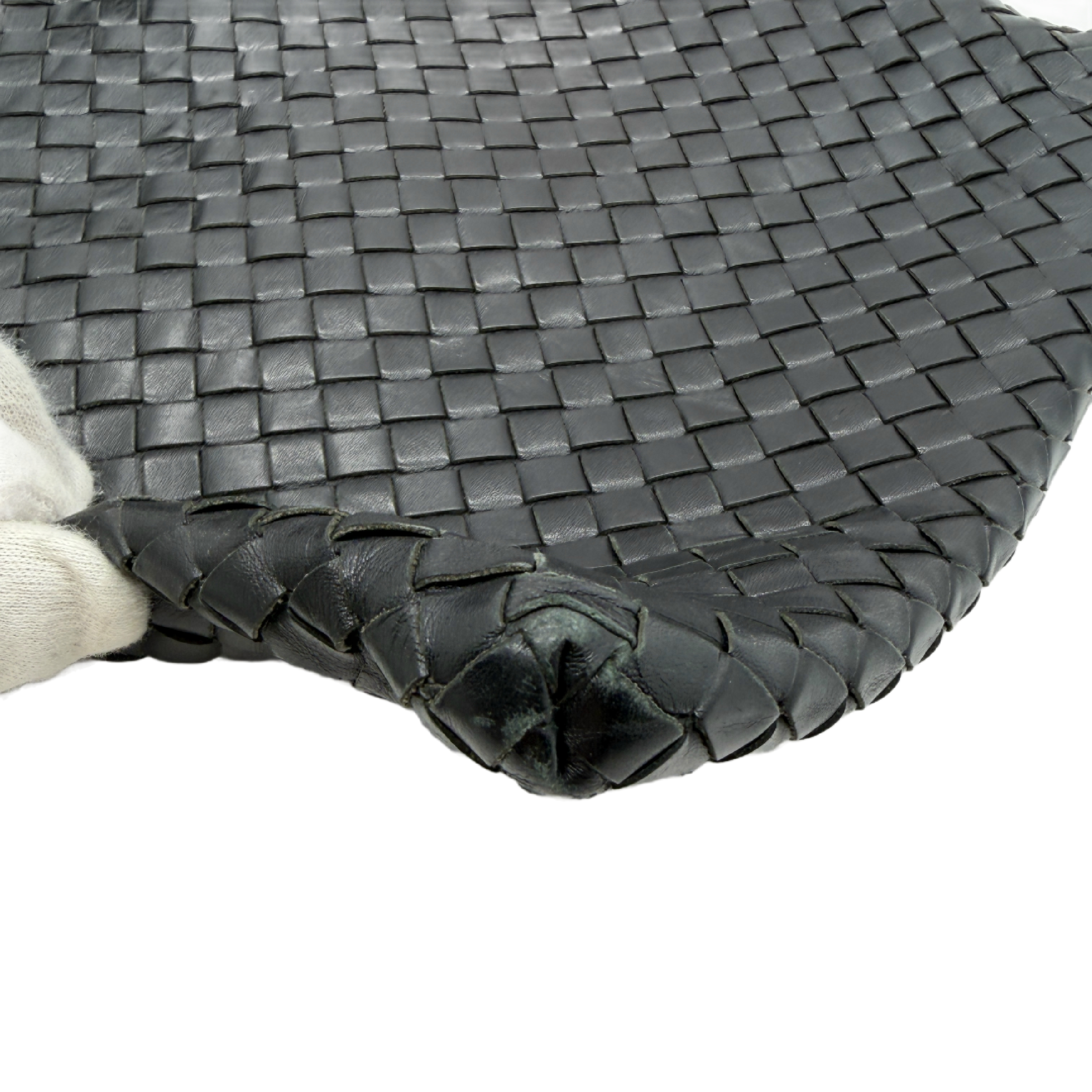 Intrecciato Woven Leather Shoulder Bag — view 5
