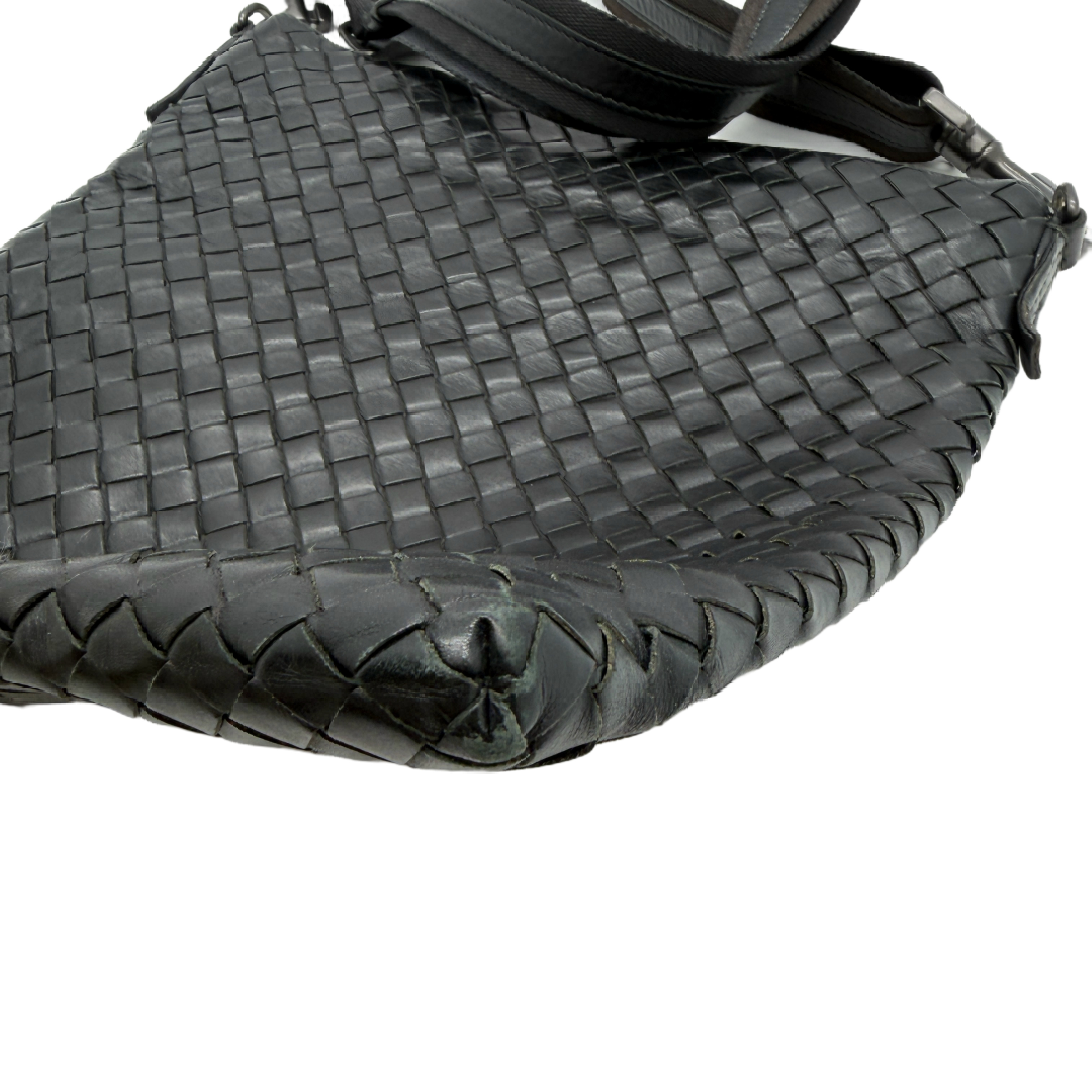 Intrecciato Woven Leather Shoulder Bag — view 7