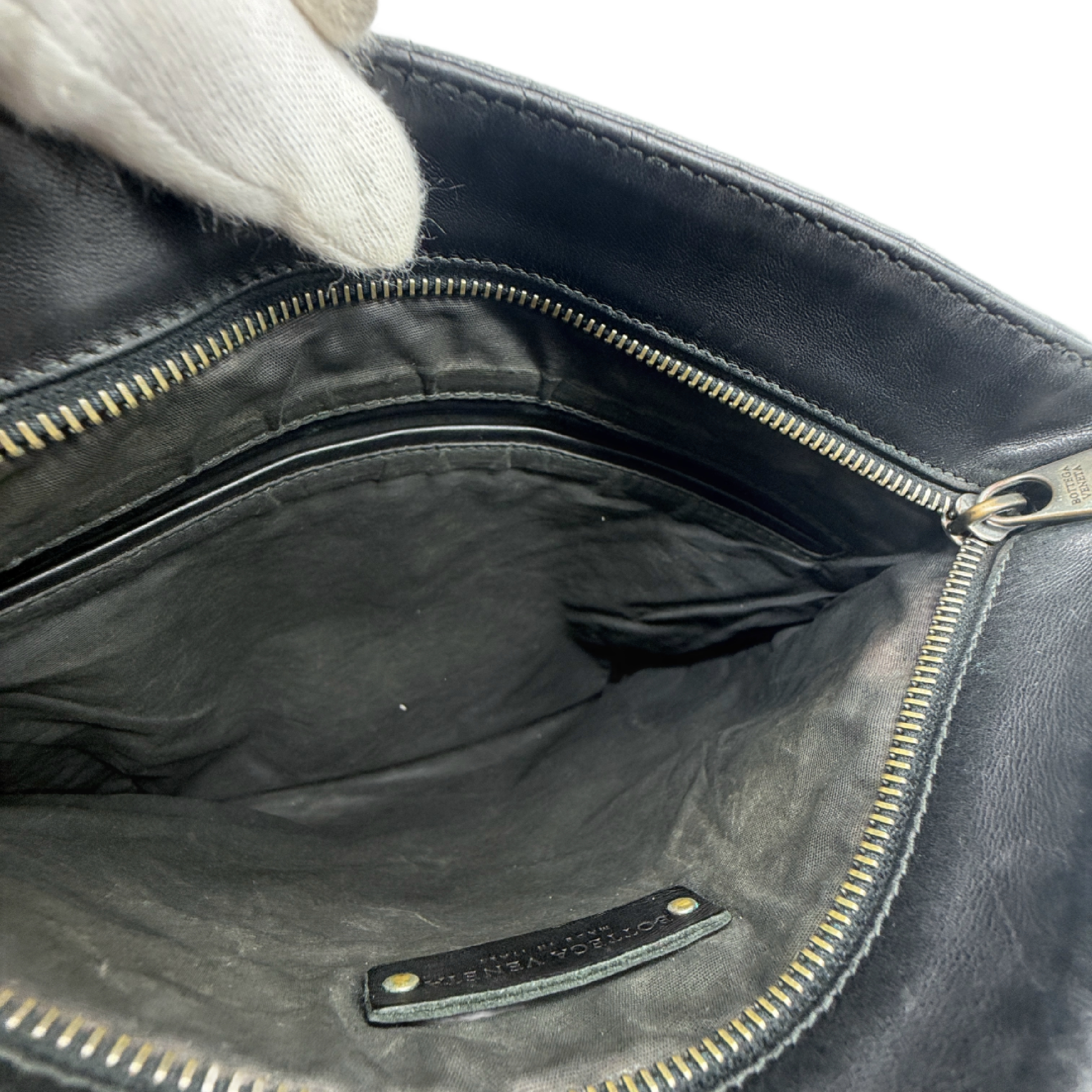 Intrecciato Woven Leather Shoulder Bag — view 10
