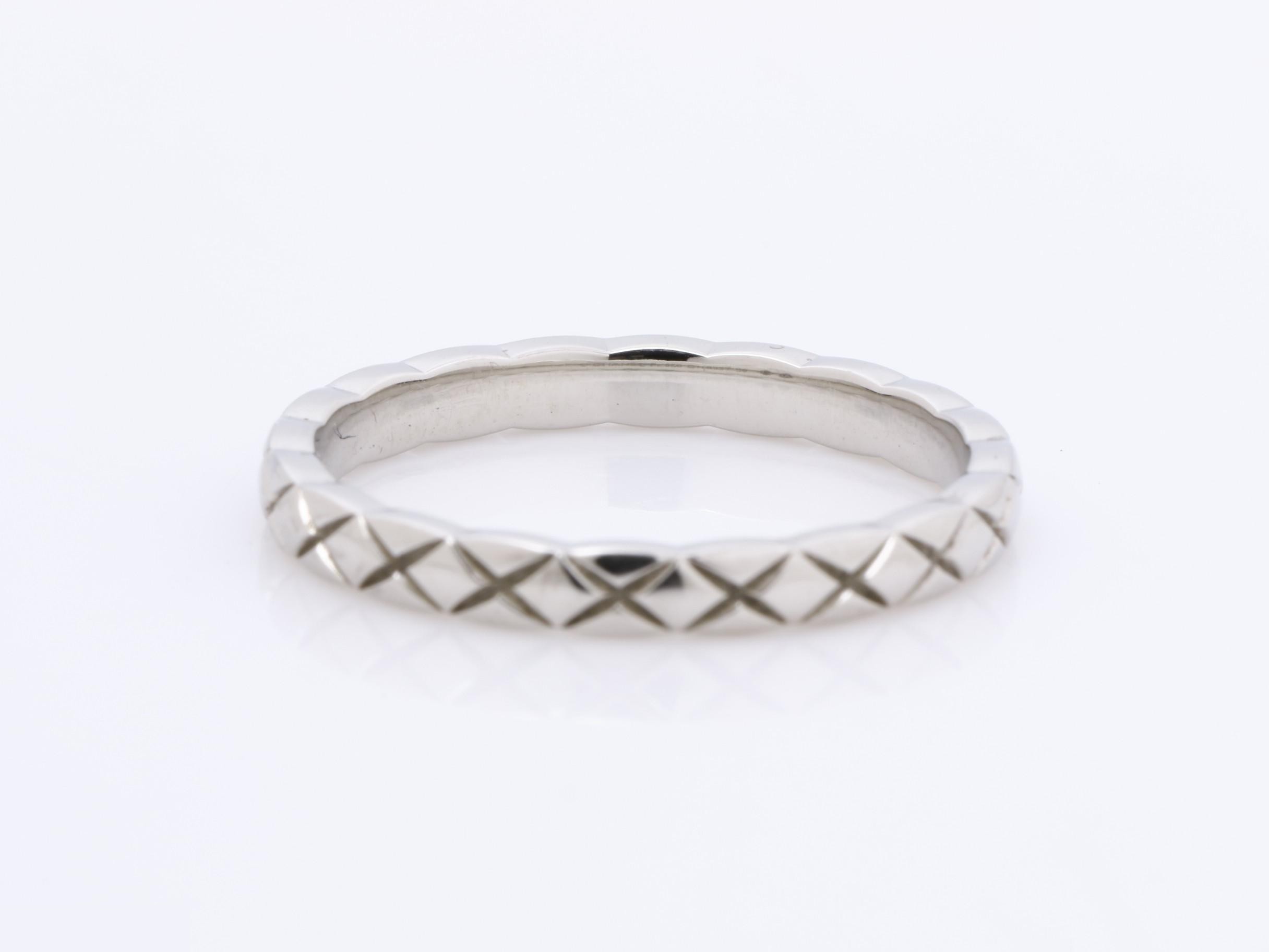 Coco Crush Ring, PT950, 4.8g, #59 stamped / actual size #18 — view 4
