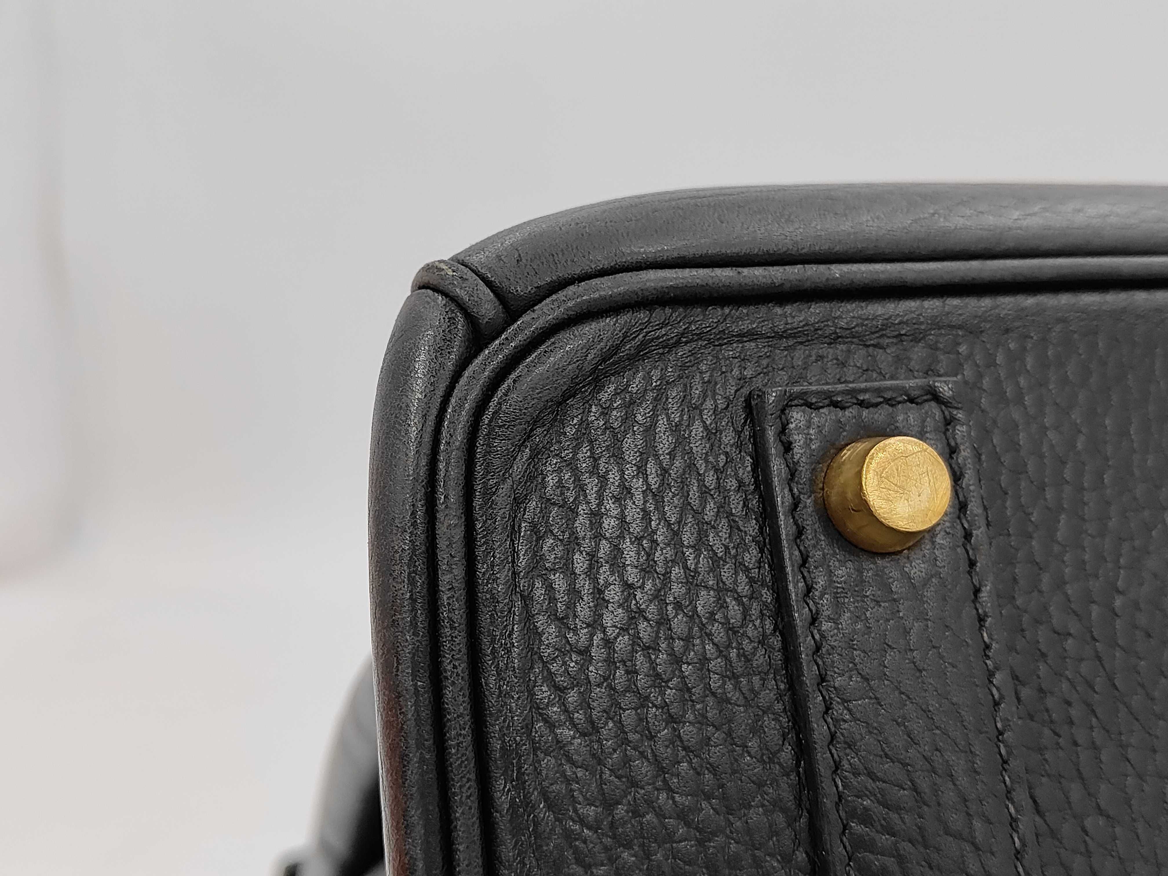 Birkin 40 Togo Black Gold Hardware G Handbag — view 6