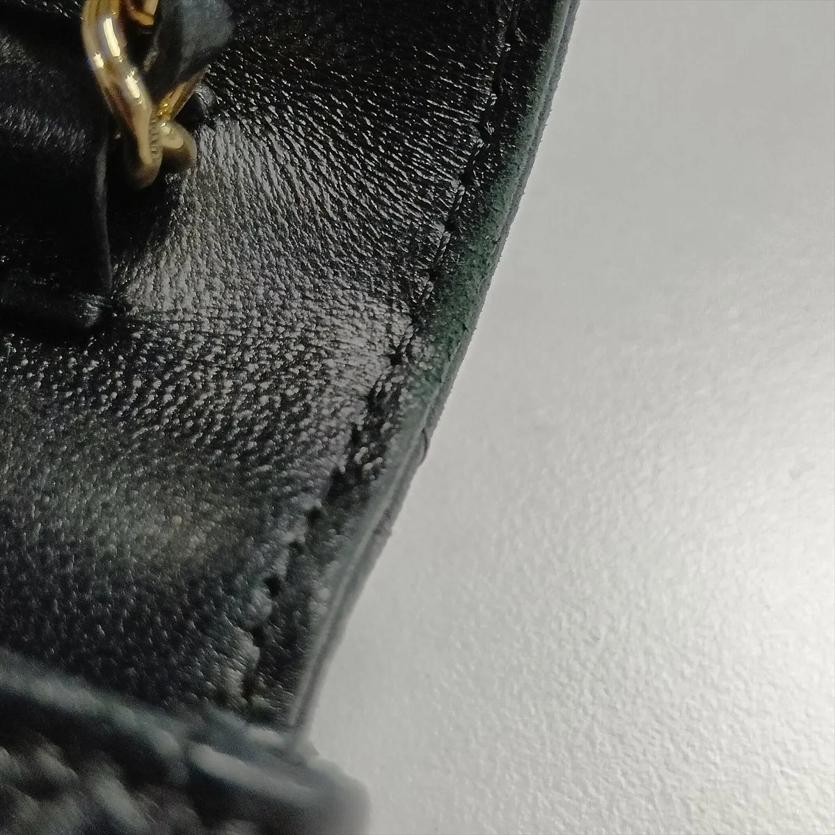 Matelassé Lambskin Chain Shoulder Bag Phone Case Black Gold Hardware 28717760 (Serial Number 28) — view 11
