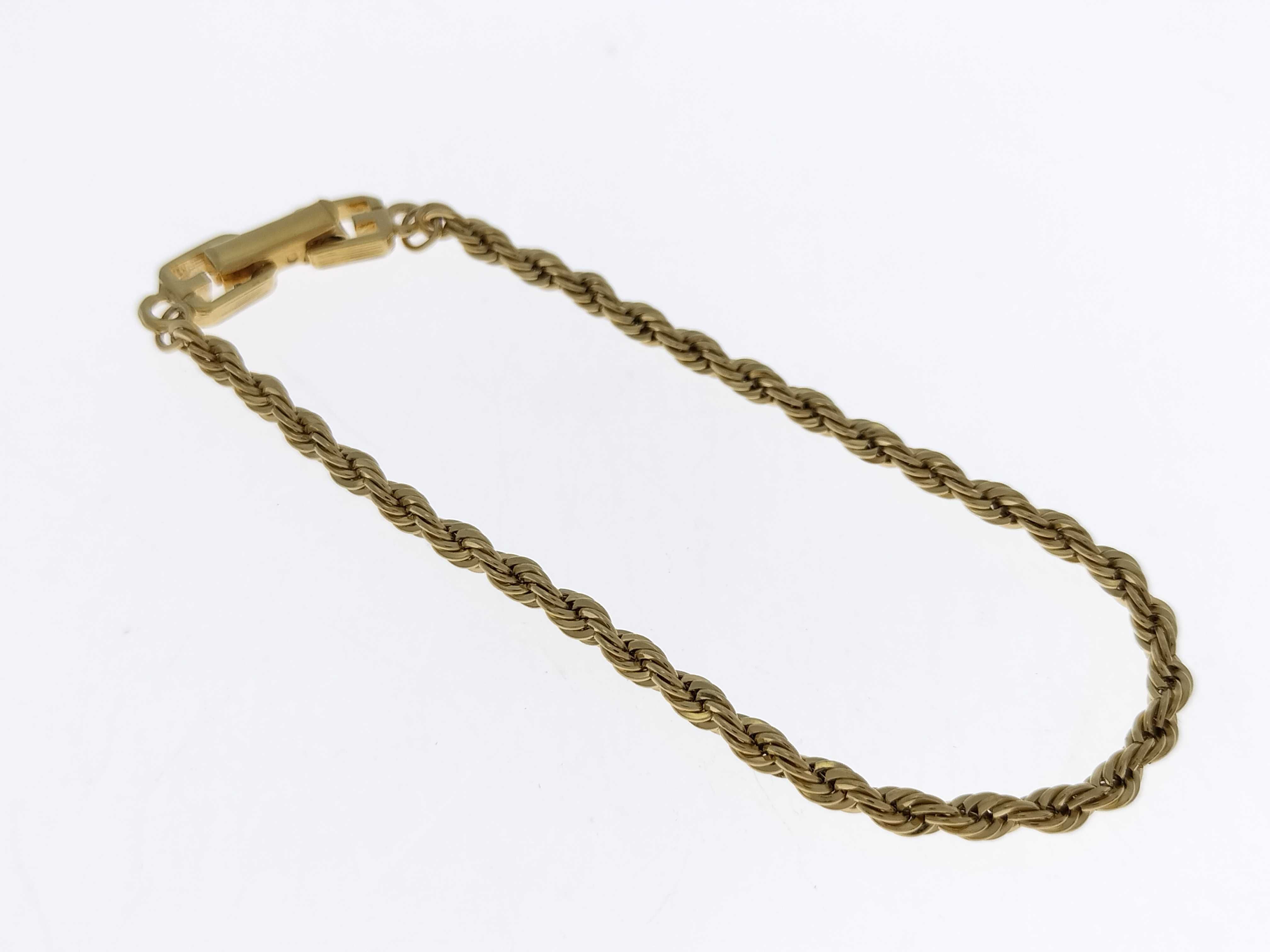 Twisted Rope Chain Gold Bracelet (Bracelet/Bangle) — view 2