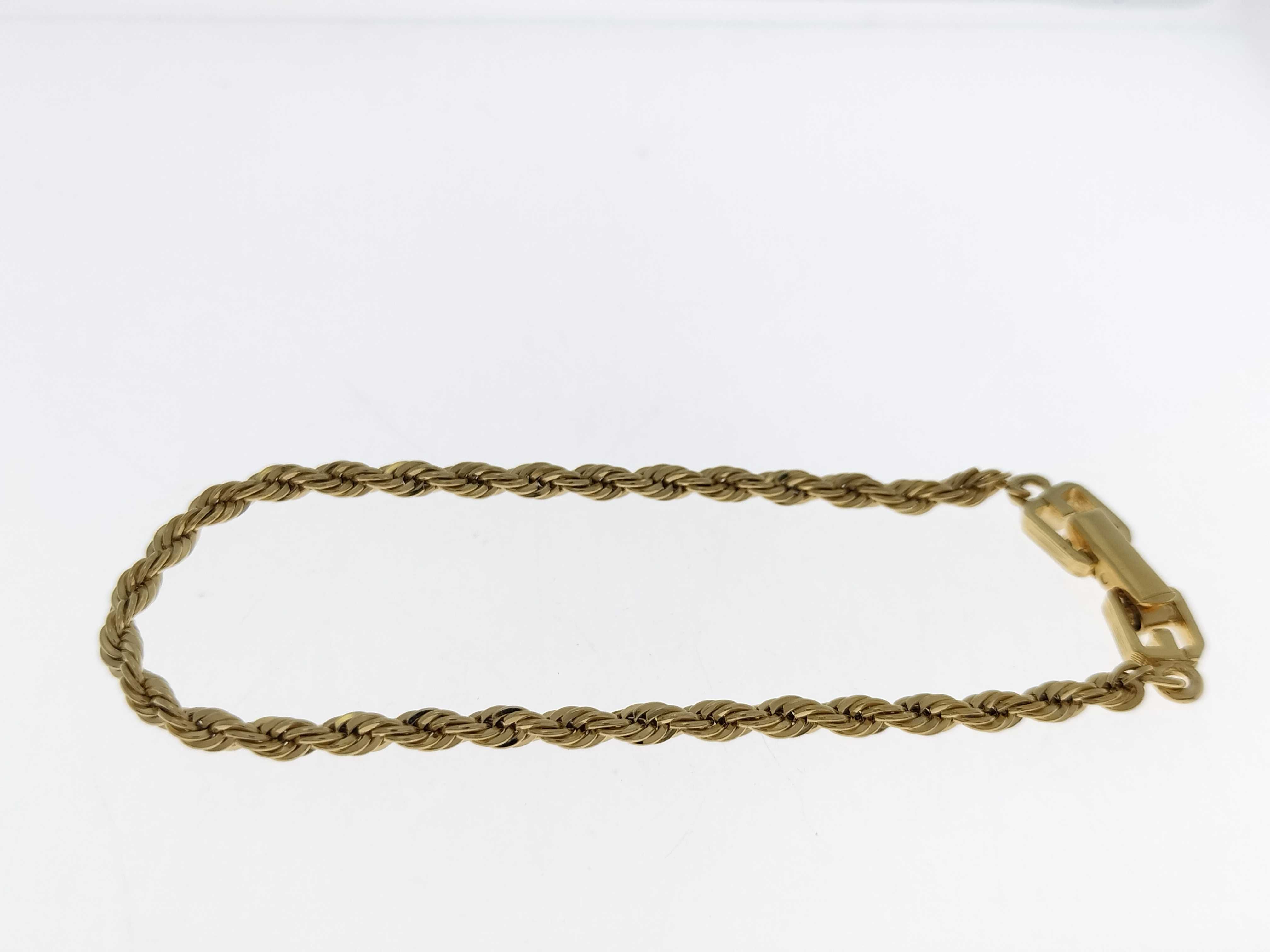 Twisted Rope Chain Gold Bracelet (Bracelet/Bangle) — view 3