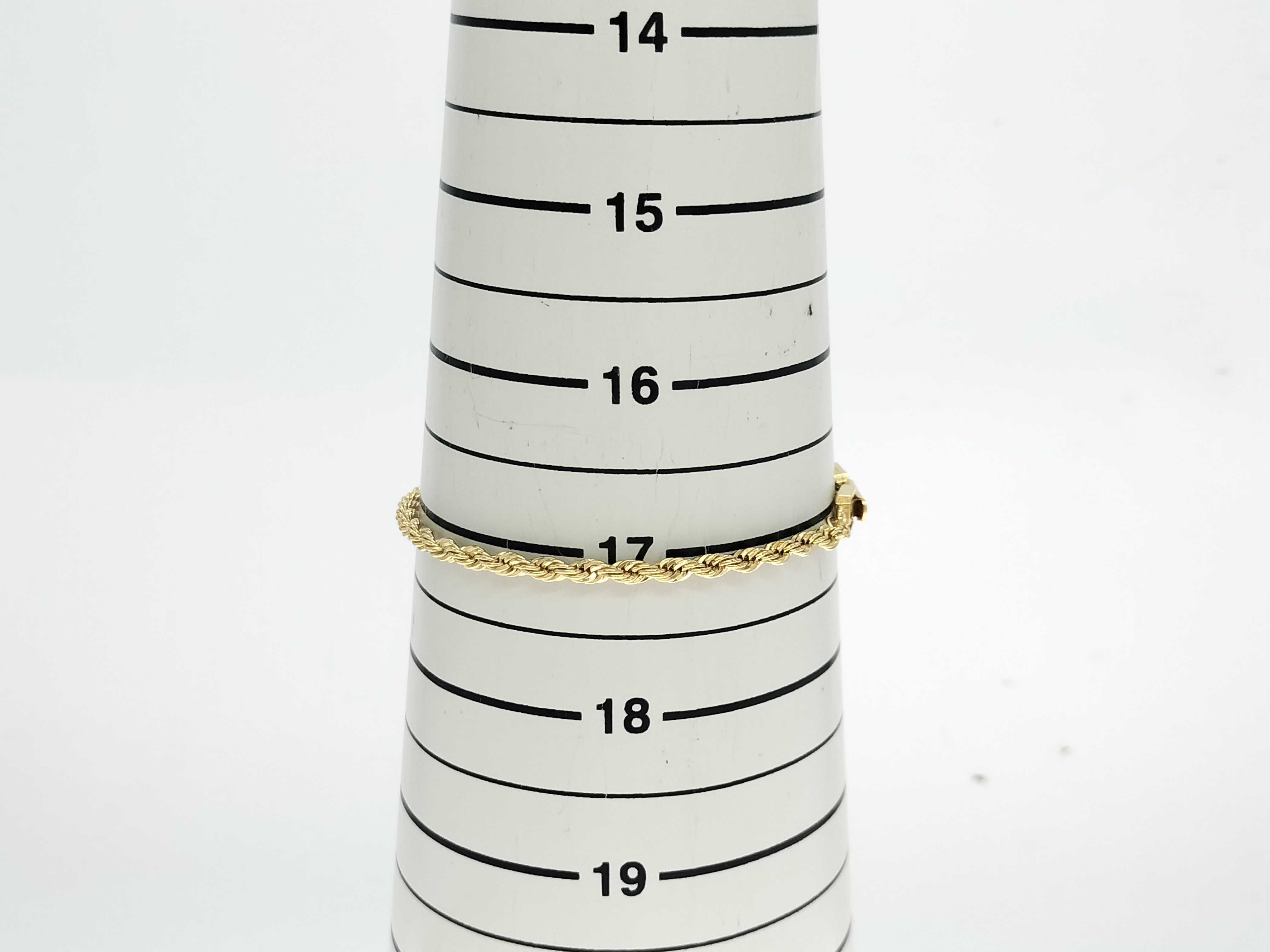 Twisted Rope Chain Gold Bracelet (Bracelet/Bangle) — view 6
