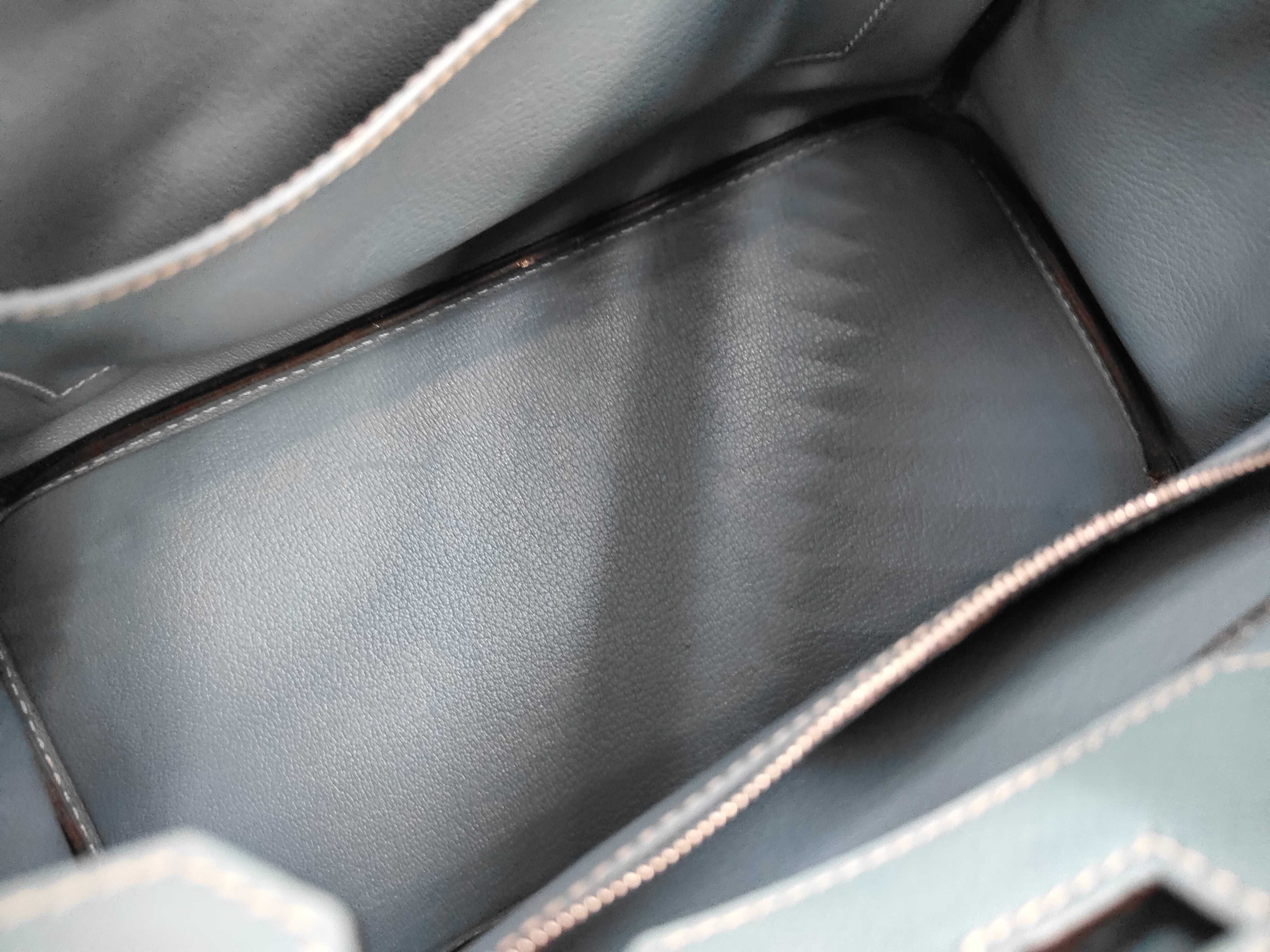 Birkin 30 Epsom Blue Jean Silver Hardware I Stamp Handbag — view 8