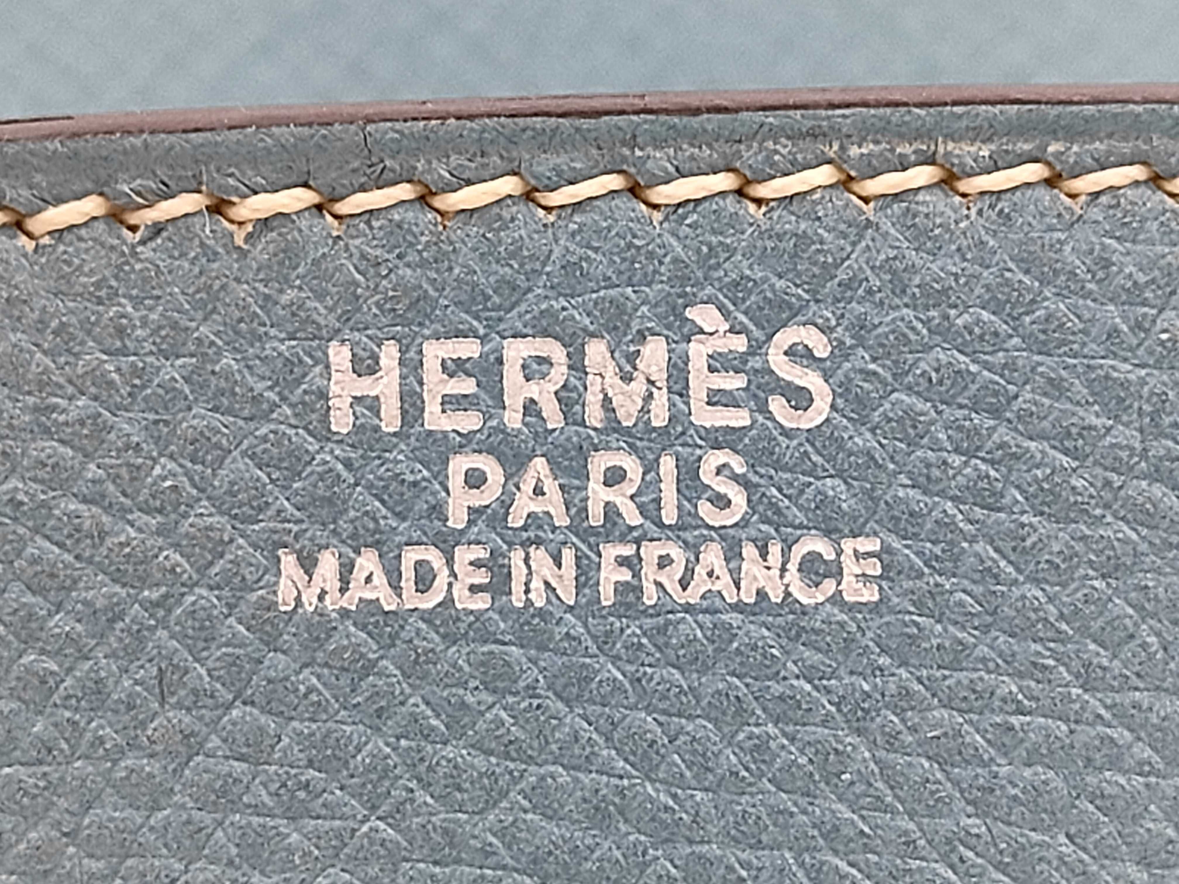Birkin 30 Epsom Blue Jean Silver Hardware I Stamp Handbag — view 9