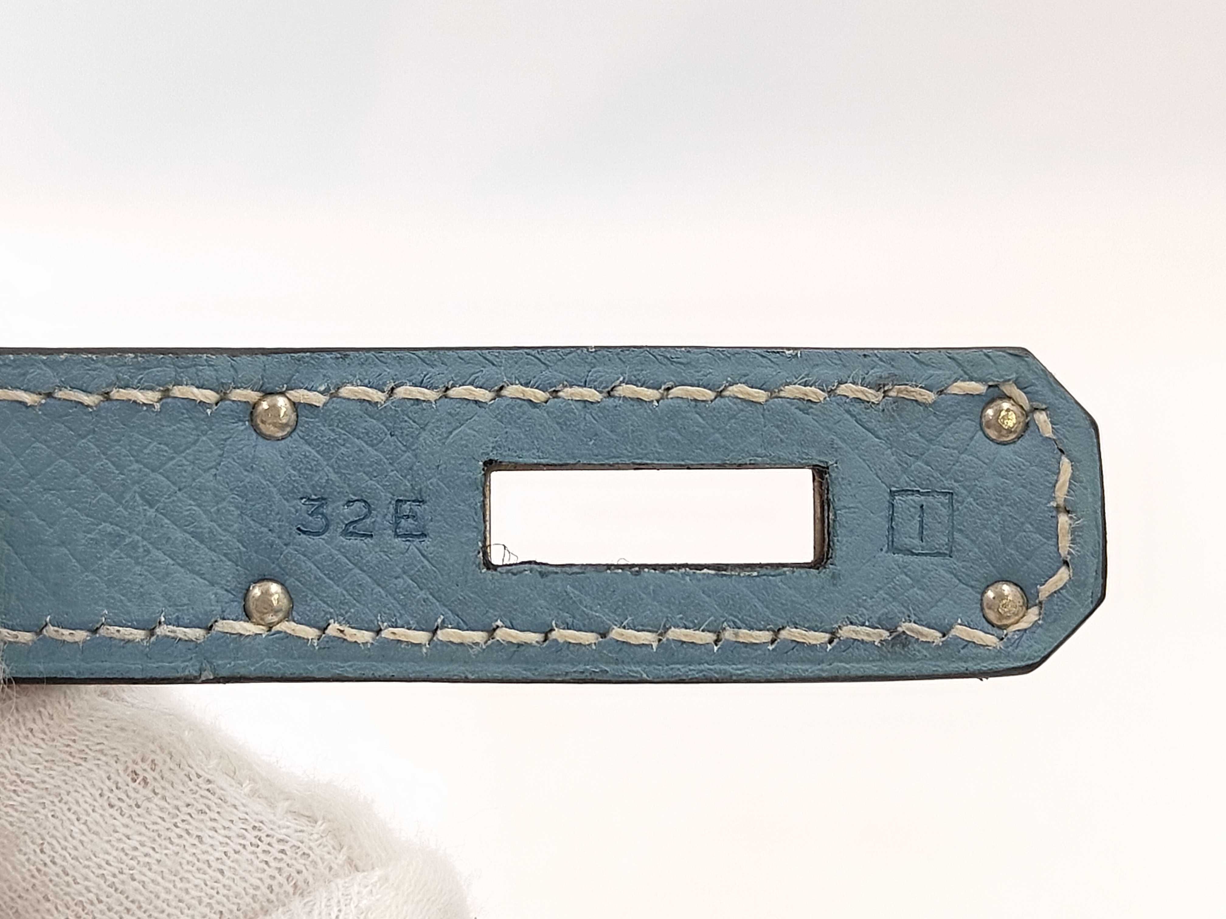 Birkin 30 Epsom Blue Jean Silver Hardware I Stamp Handbag — view 10