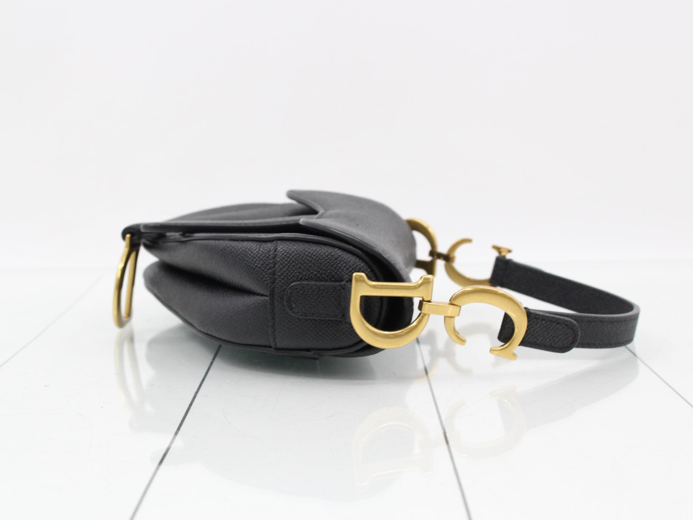 Saddle Mini Grained Calfskin 2-Way Handbag — view 3