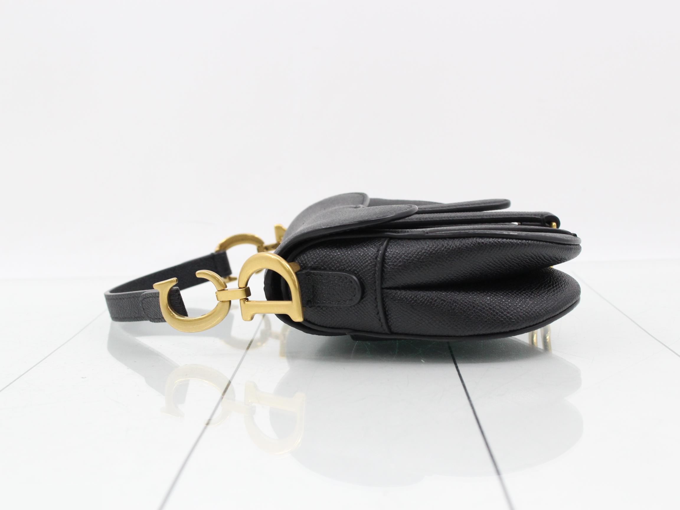 Saddle Mini Grained Calfskin 2-Way Handbag — view 4