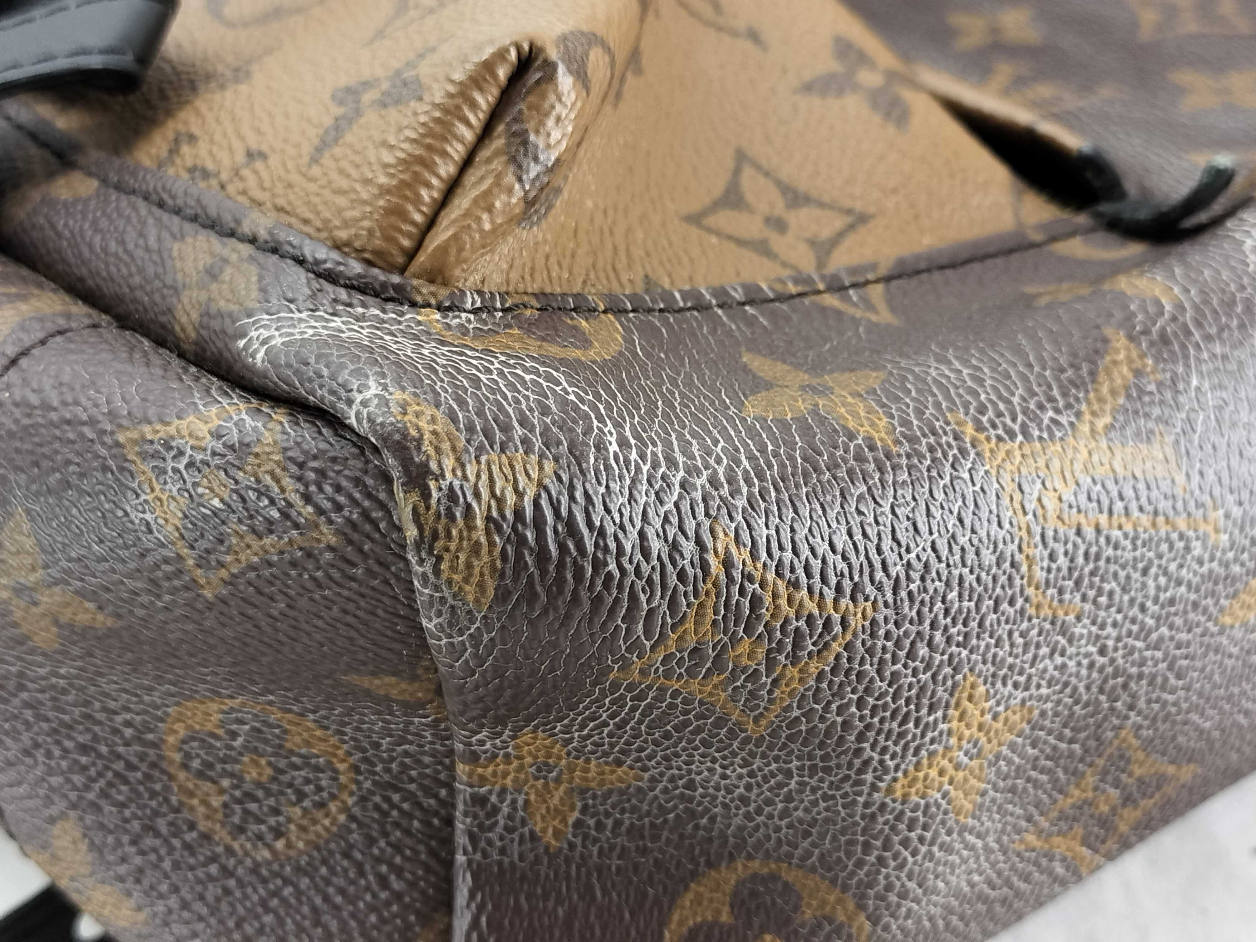 Monogram Reverse Palm Springs Backpack PM M44870 FL0138 Brown Backpack — view 14