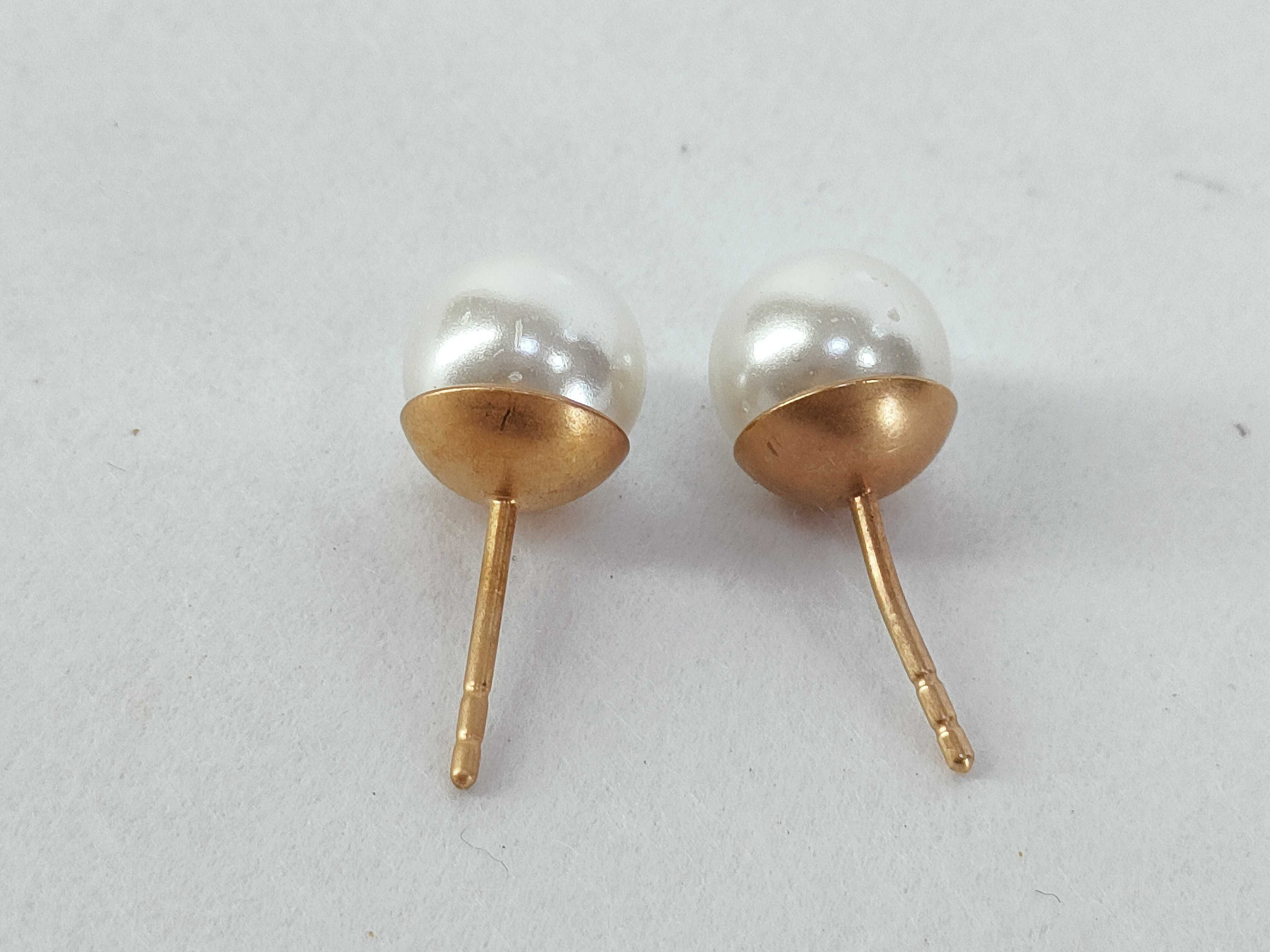 Tribal Flower Pearl Earrings — view 3