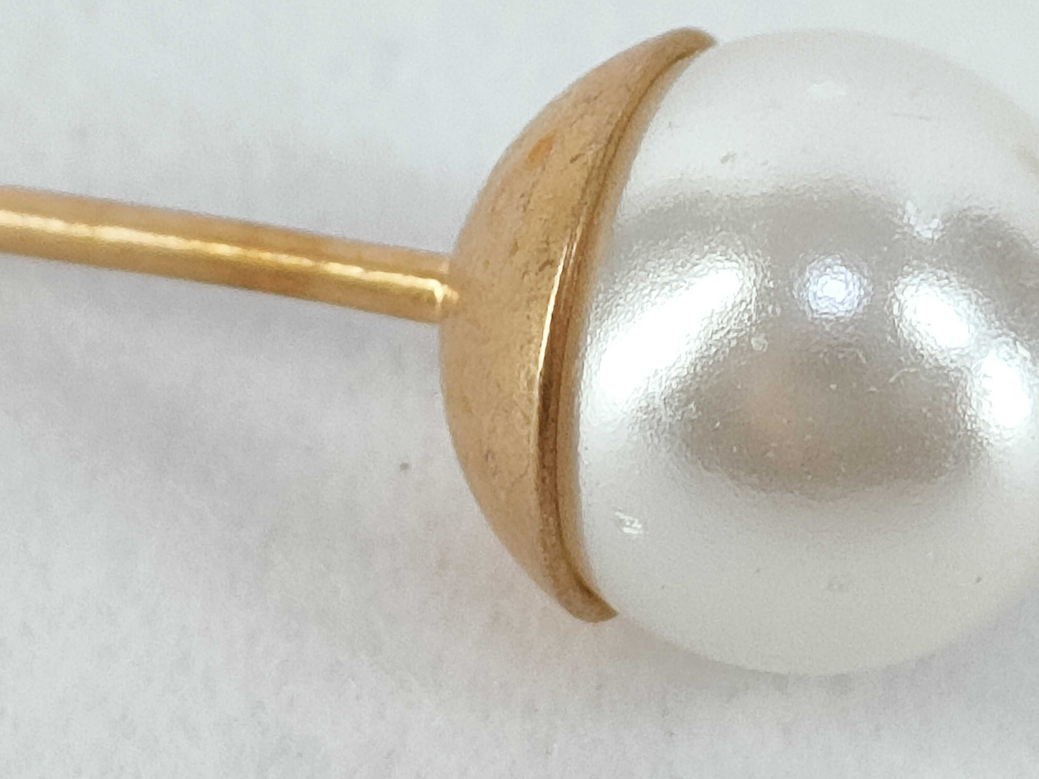 Tribal Flower Pearl Earrings — view 6