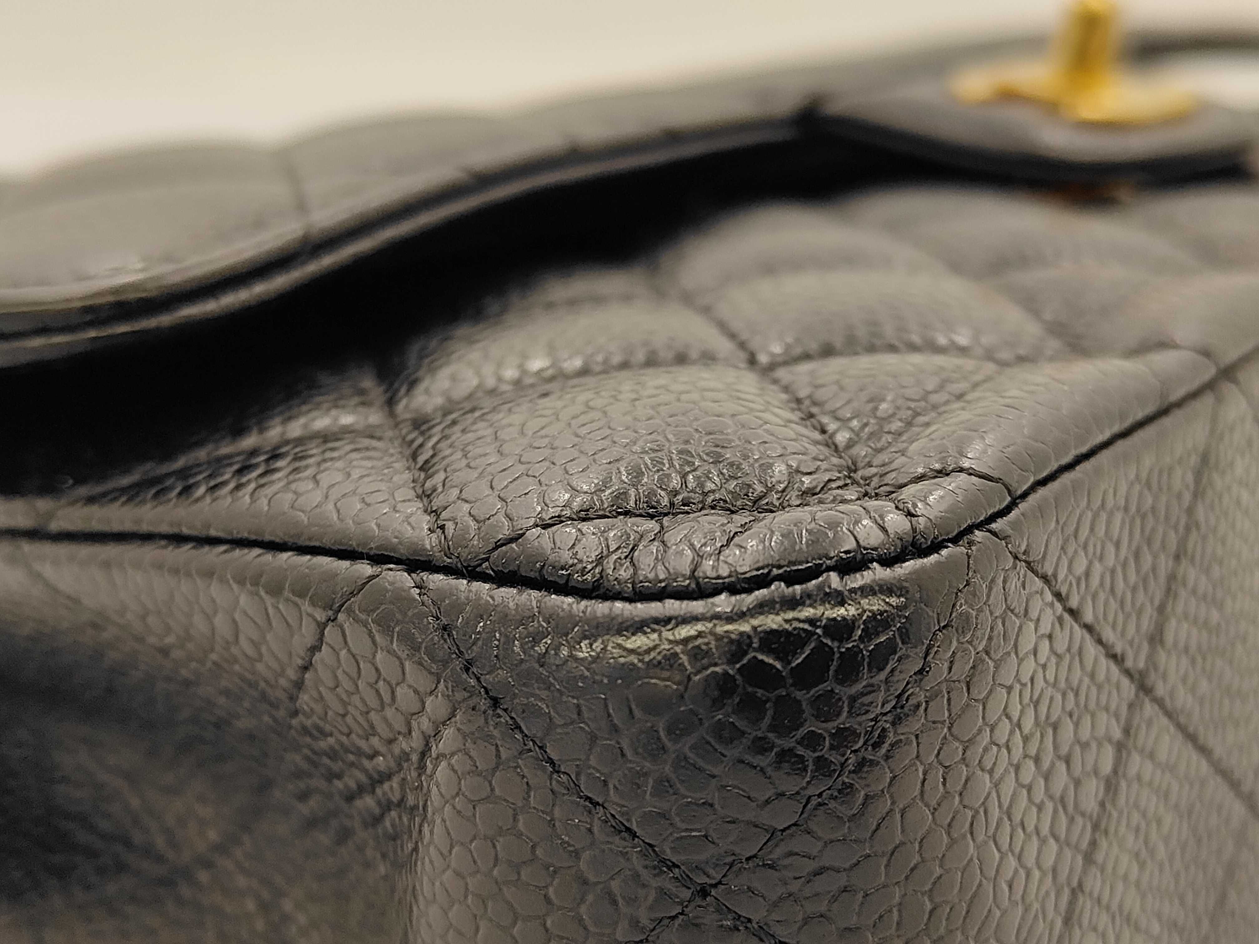 Matelassé Double Flap Caviar Skin Chain Shoulder Bag (Random Serial Number) — view 6