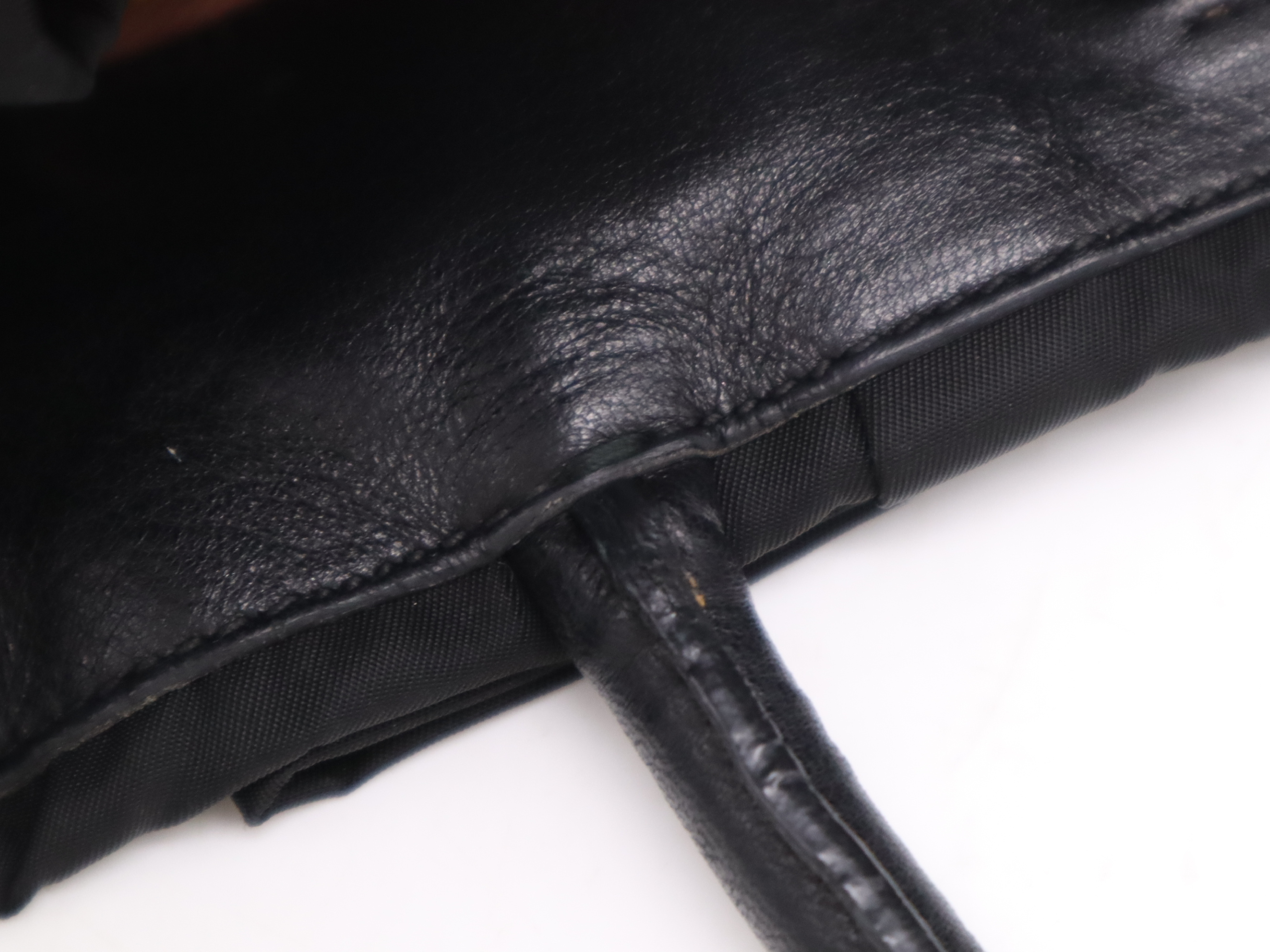 BN1601 Tessuto Ribbon Handbag Black Pink GD Metal Fittings Handbag — view 7