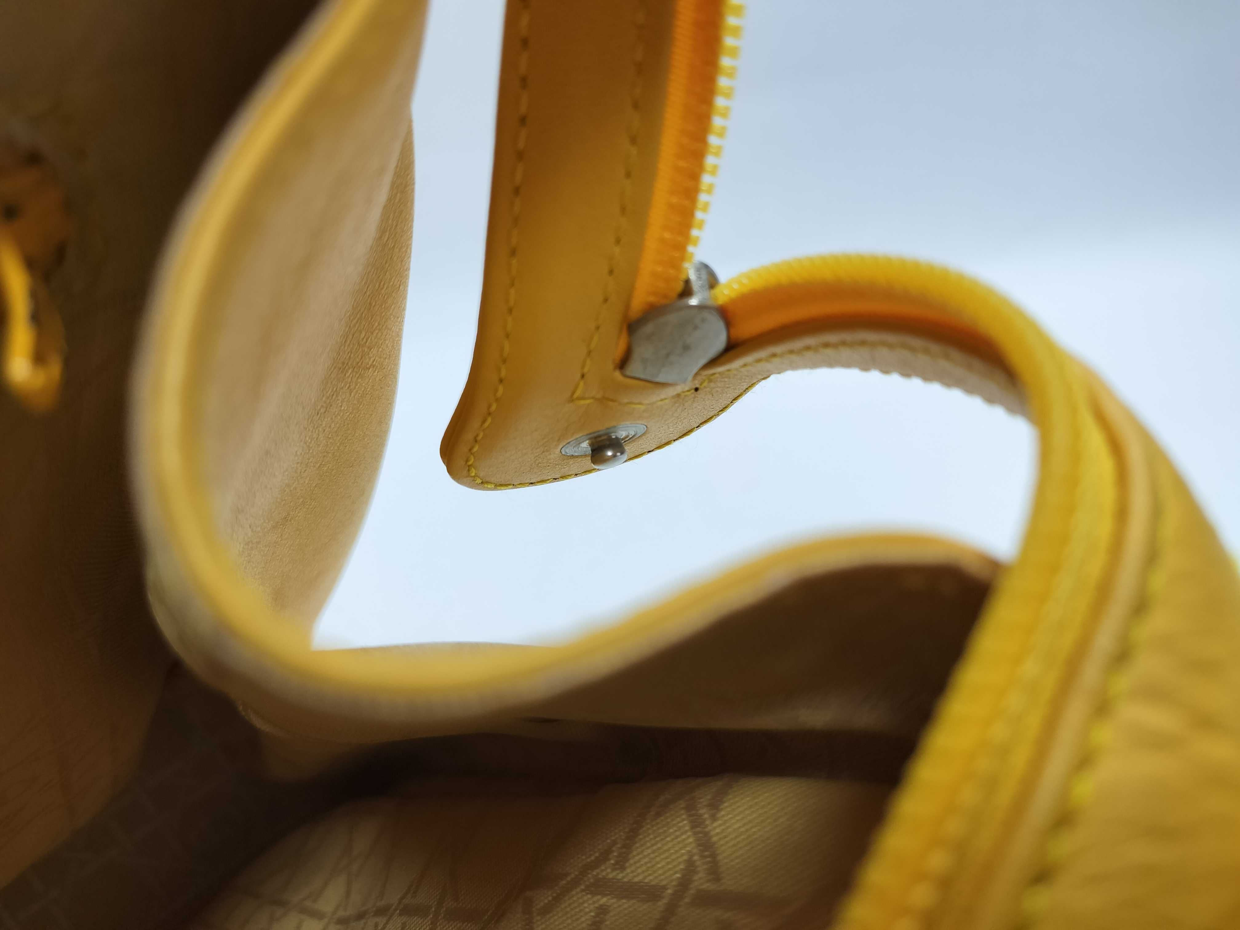 CD Logo Leather Tote Bag (Yellow) — view 12