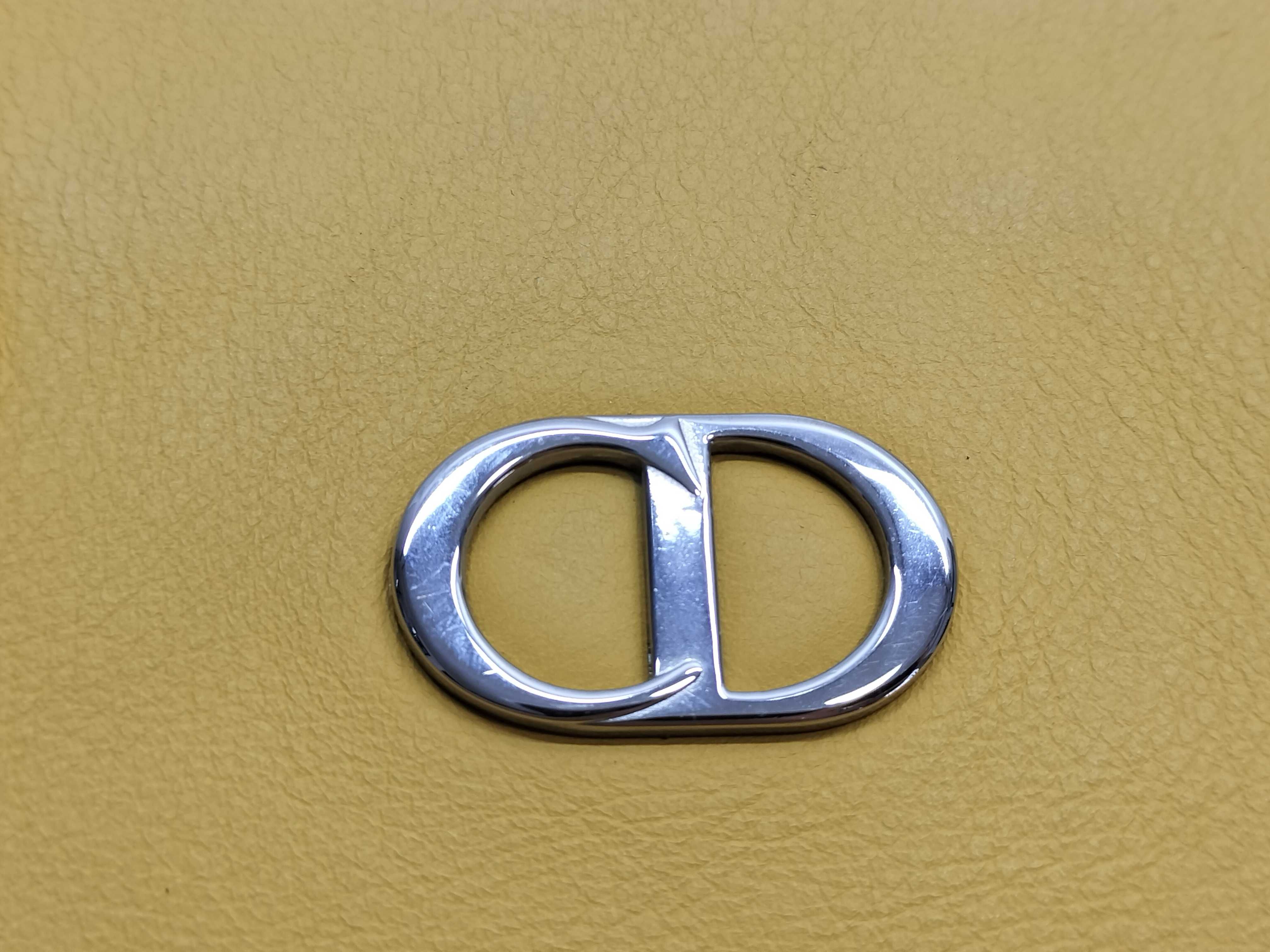 CD Logo Leather Tote Bag (Yellow) — view 14