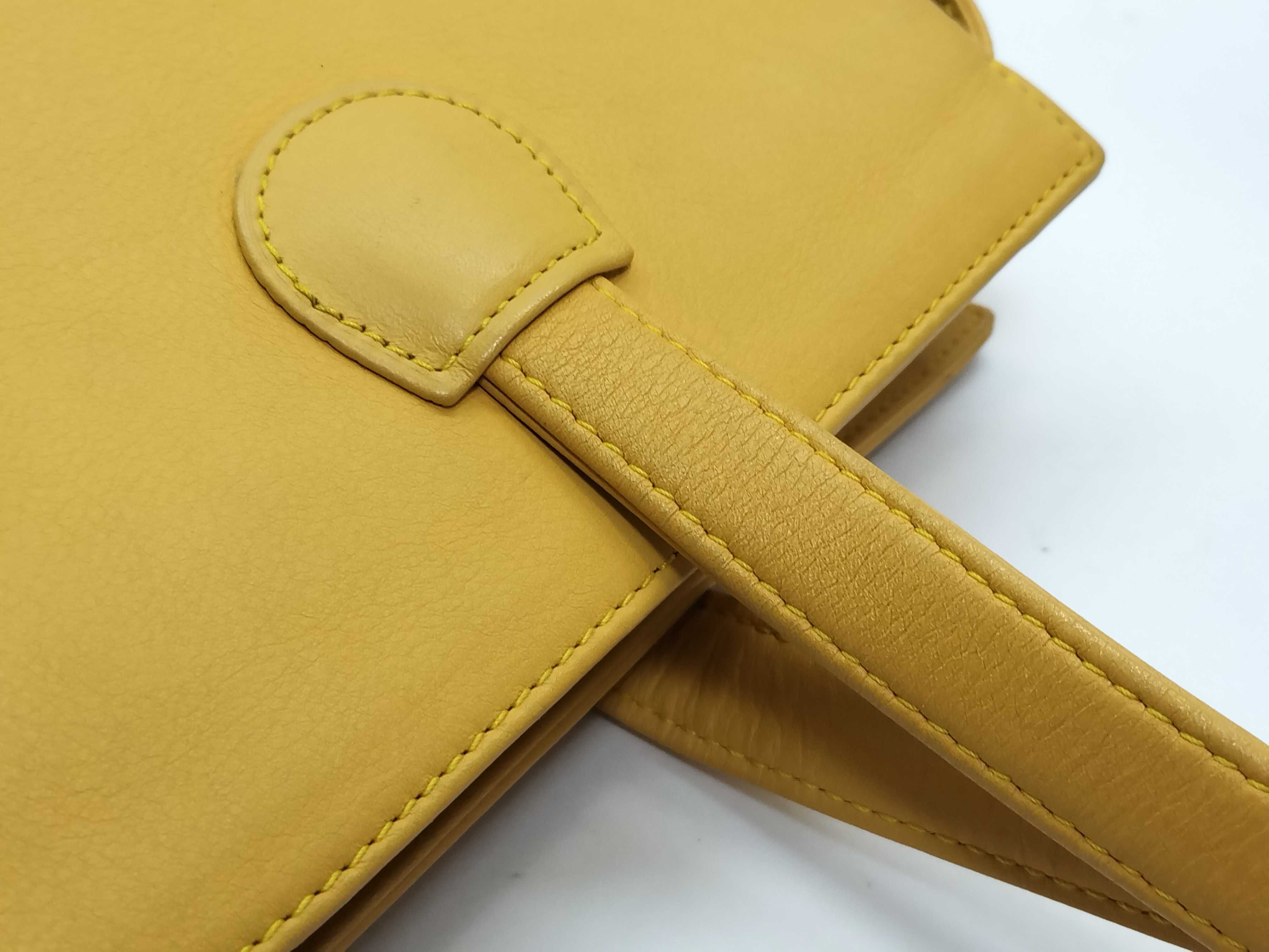 CD Logo Leather Tote Bag (Yellow) — view 7