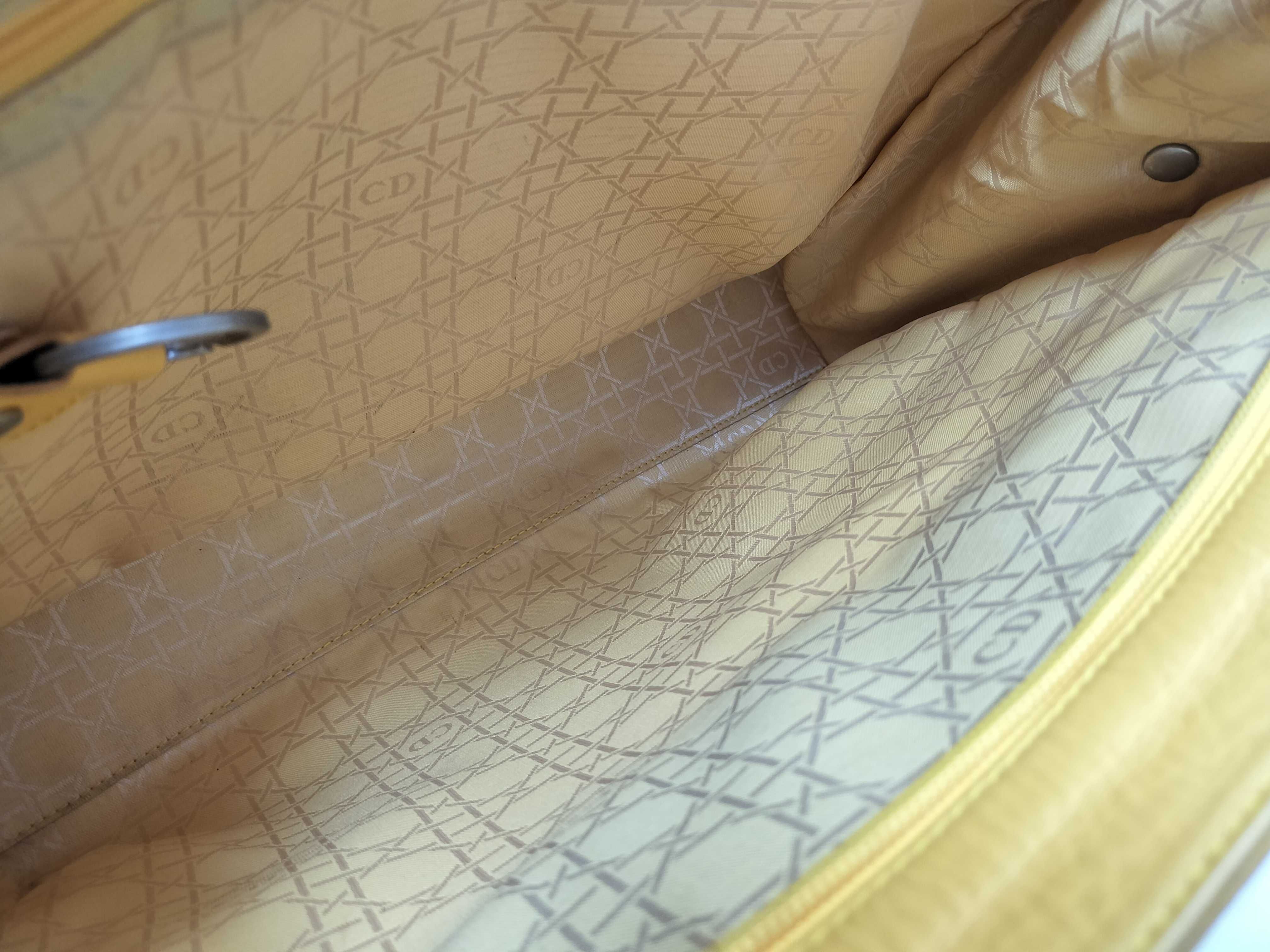 CD Logo Leather Tote Bag (Yellow) — view 10