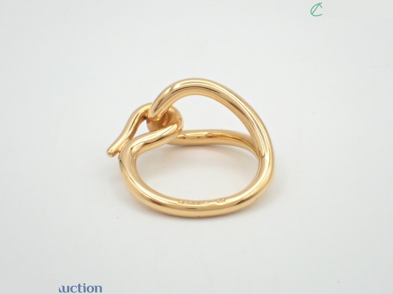 Jumbo Scarf Ring, Gold, Box — view 2