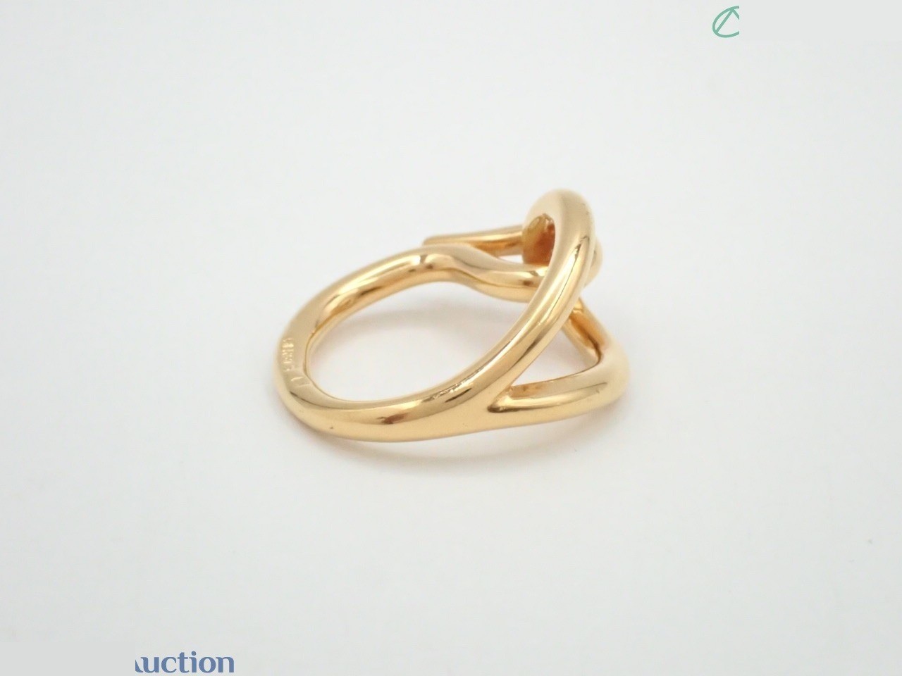 Jumbo Scarf Ring, Gold, Box — view 3