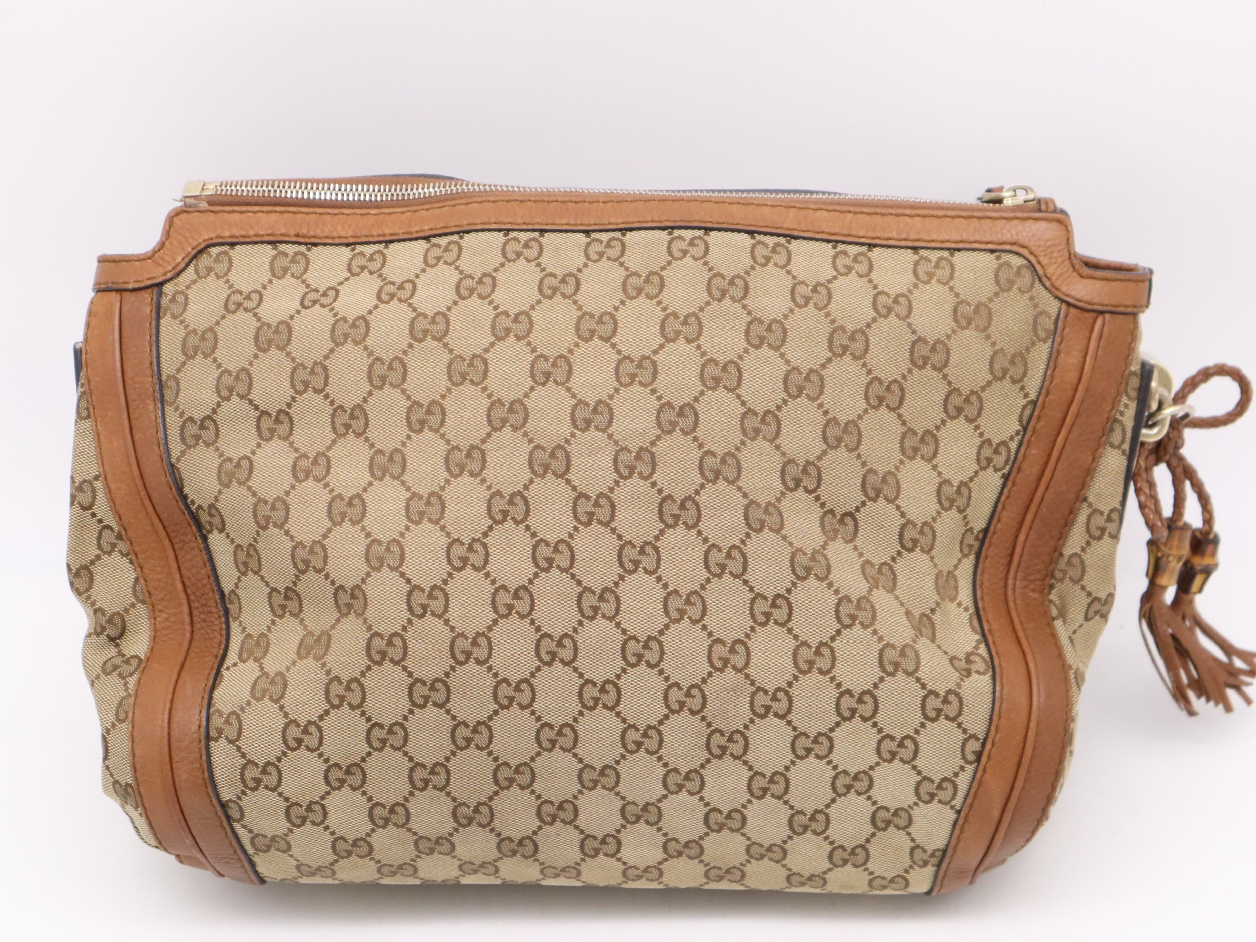 269949 Canvas x Leather GG Canvas Bella Tote Bag Brown GD Hardware Tote Bag — view 2